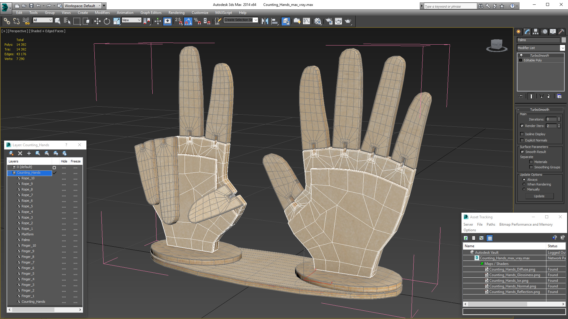 Counting Hands 3D model