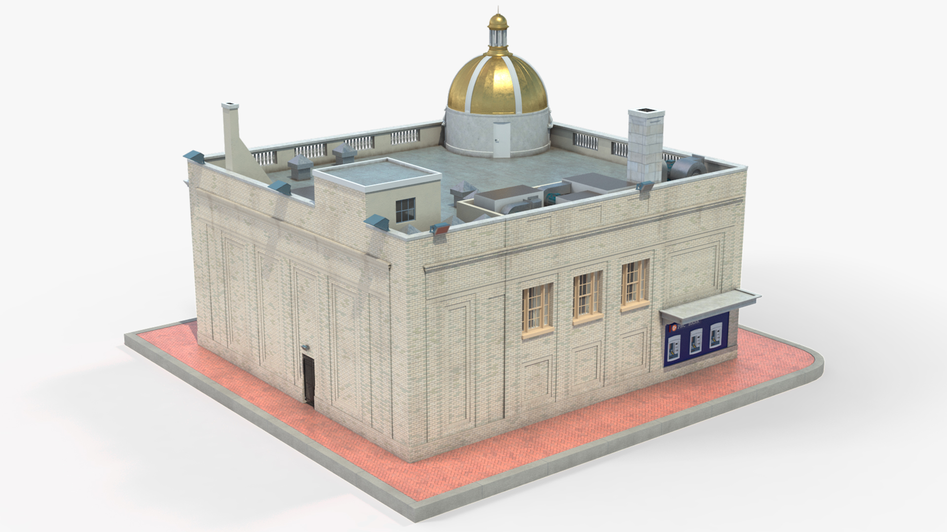 Farmers and Mechanics Bank Building in Georgetown 3D model