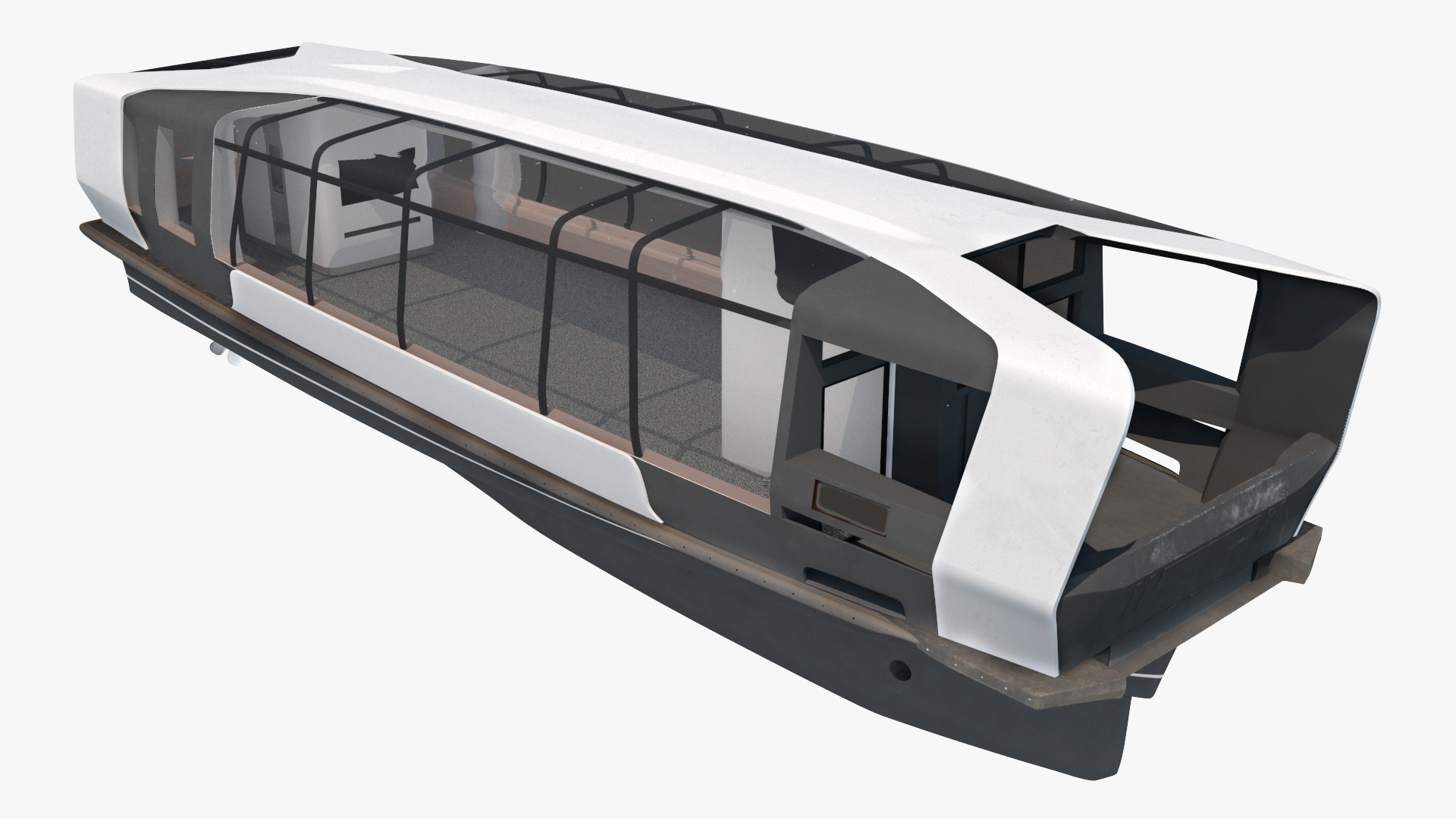 3D model Electric River Tram Simplified