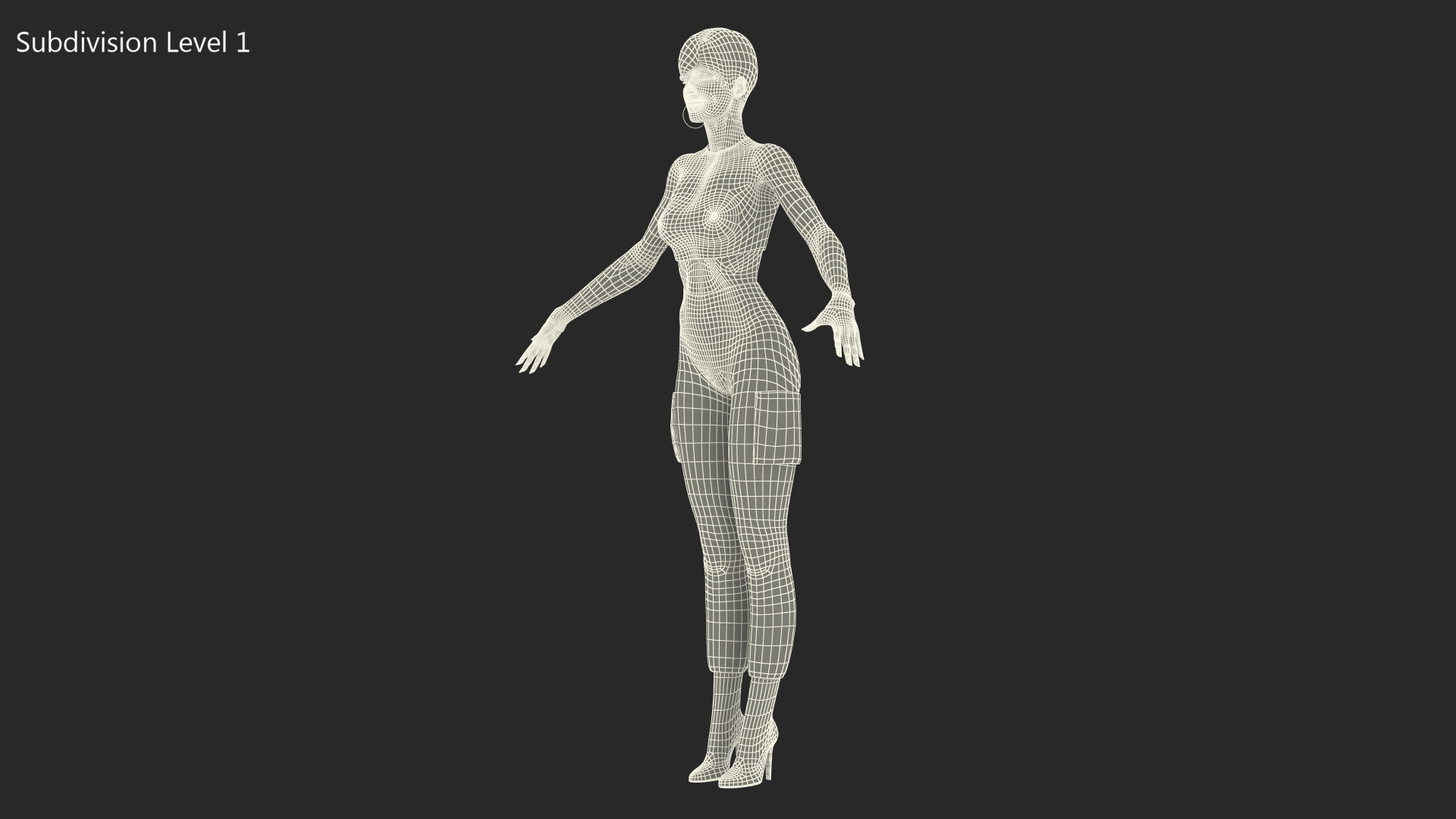 3D model Woman in Casual Clothes Rigged