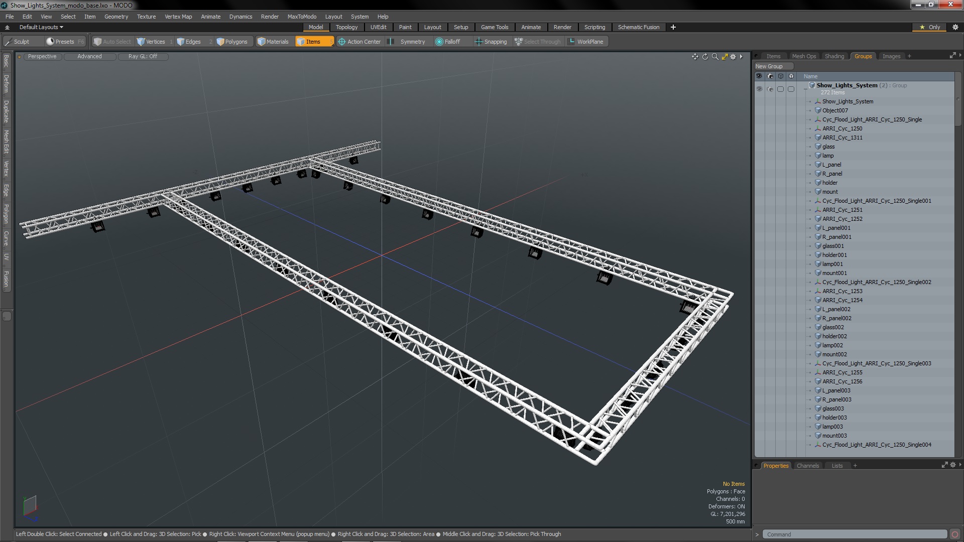 3D Show Lights System model