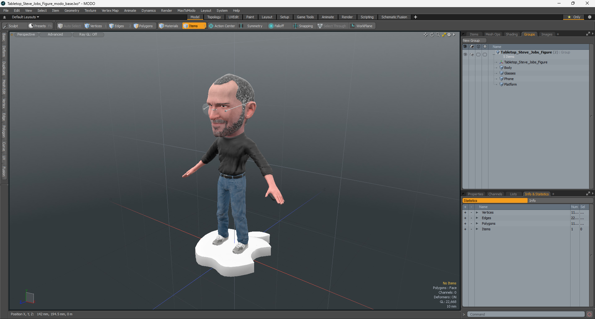 3D Tabletop Steve Jobs Figure