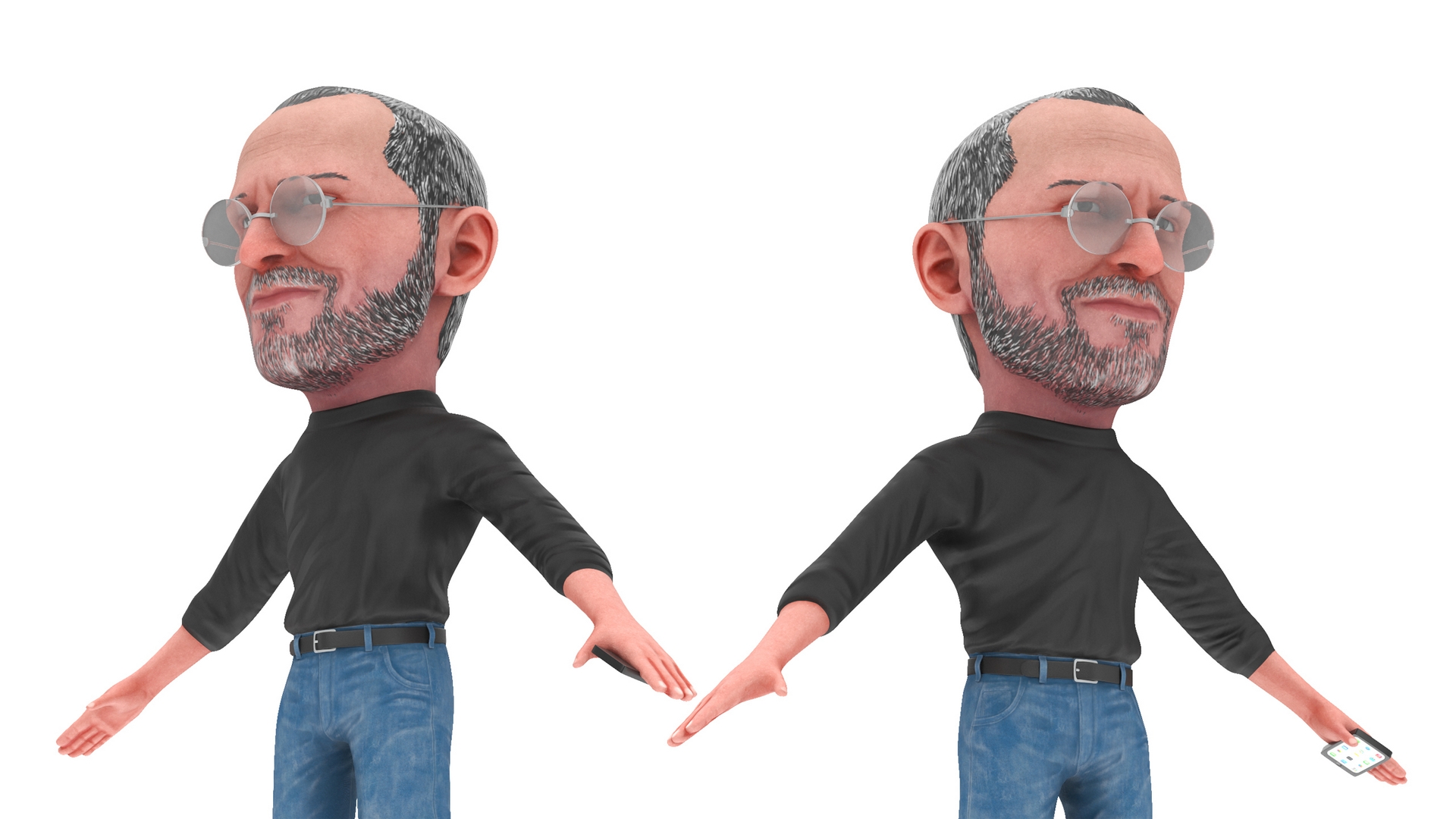 Tabletop Steve Jobs Figure for 3D Print 3D model