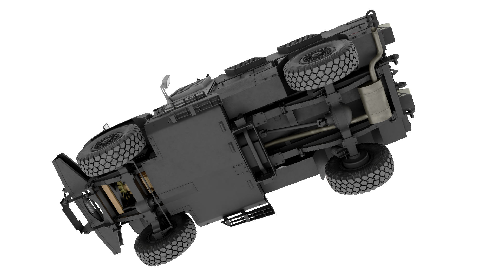 3D Armored Police Rescue Vehicle with Driver and Shooter model