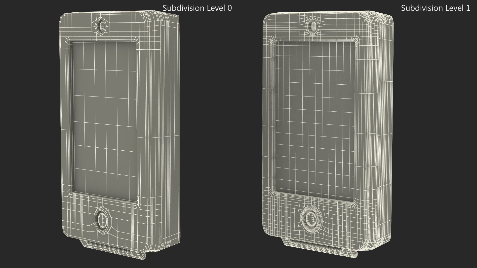 3D London pedestrian crosswalk button Off model