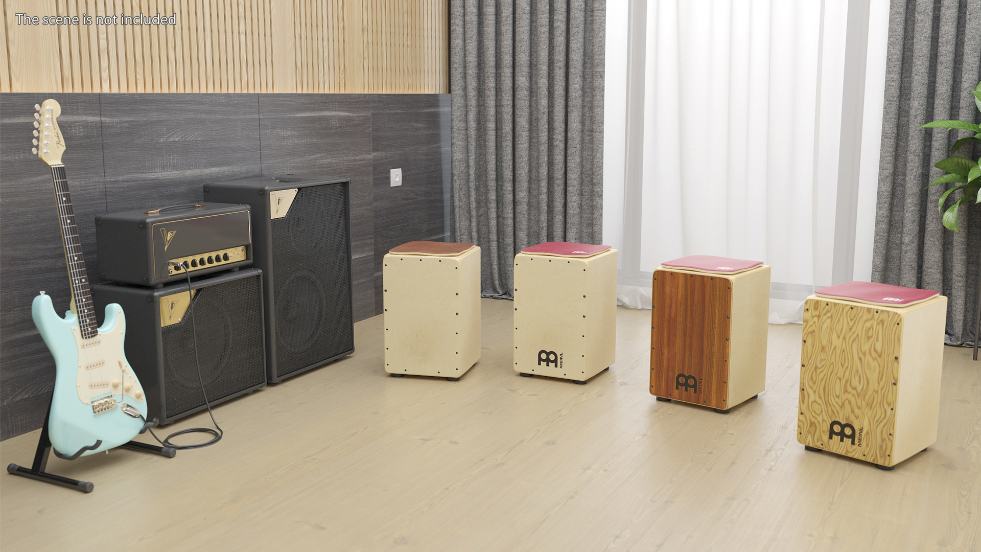 3D model Meinl Cajon Drum Makah Burl String Cajon