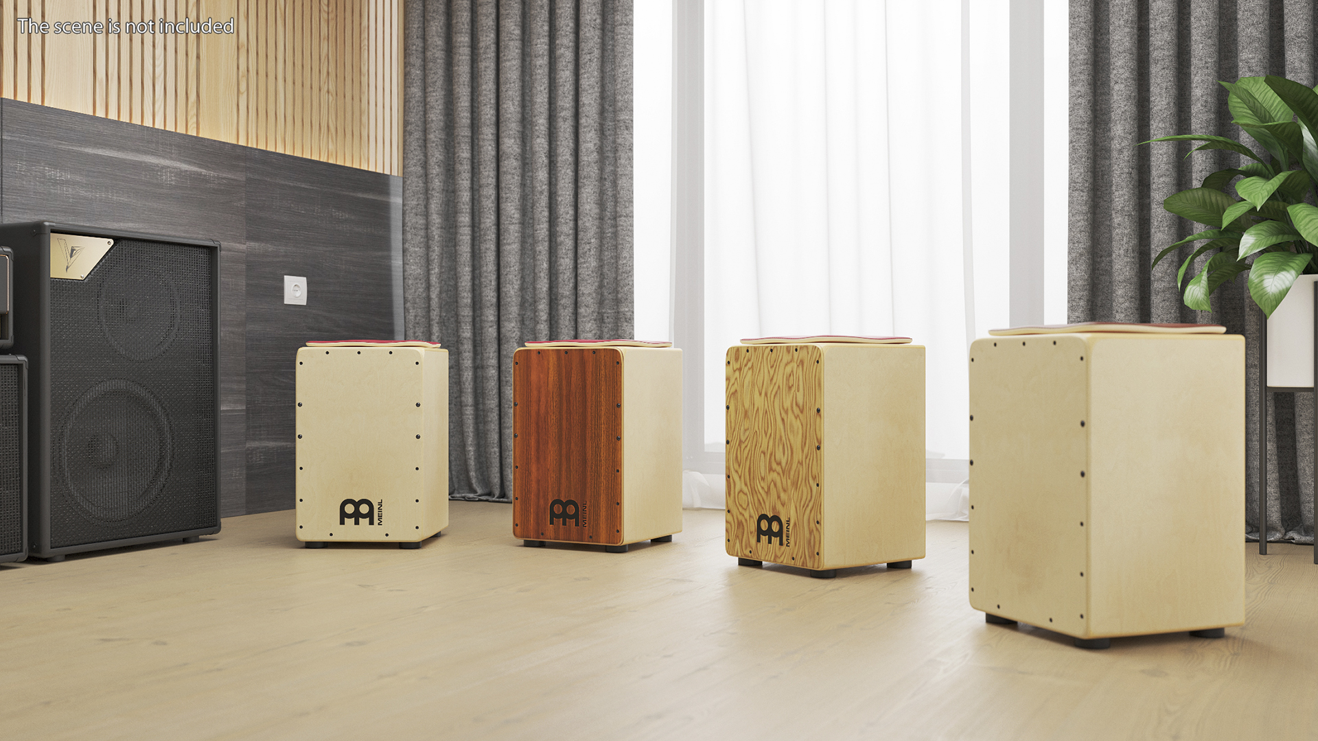 3D model Meinl Cajon Drum Makah Burl String Cajon