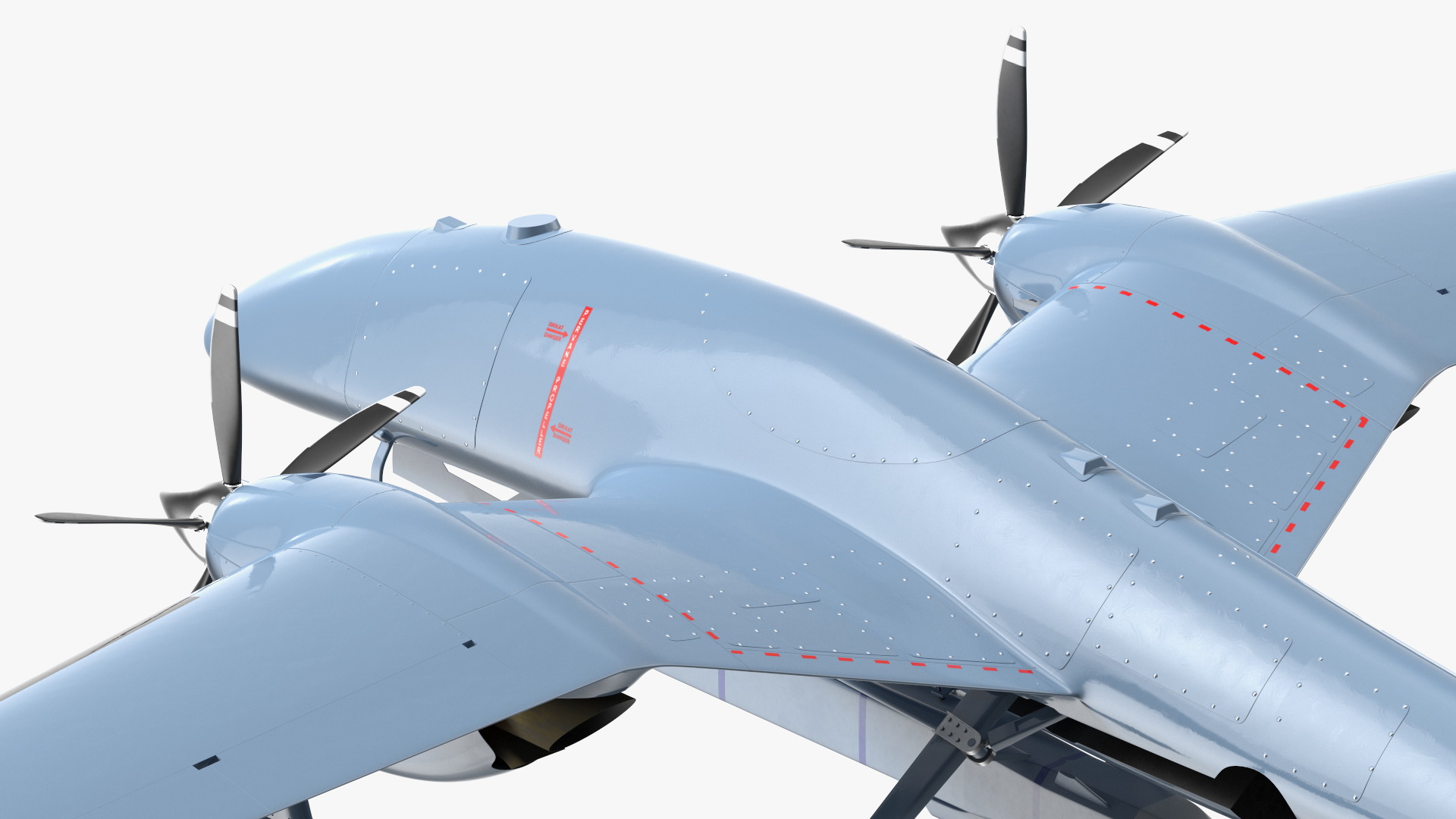 Tactical Aerial Combat Drone Rigged for Cinema 4D 3D model