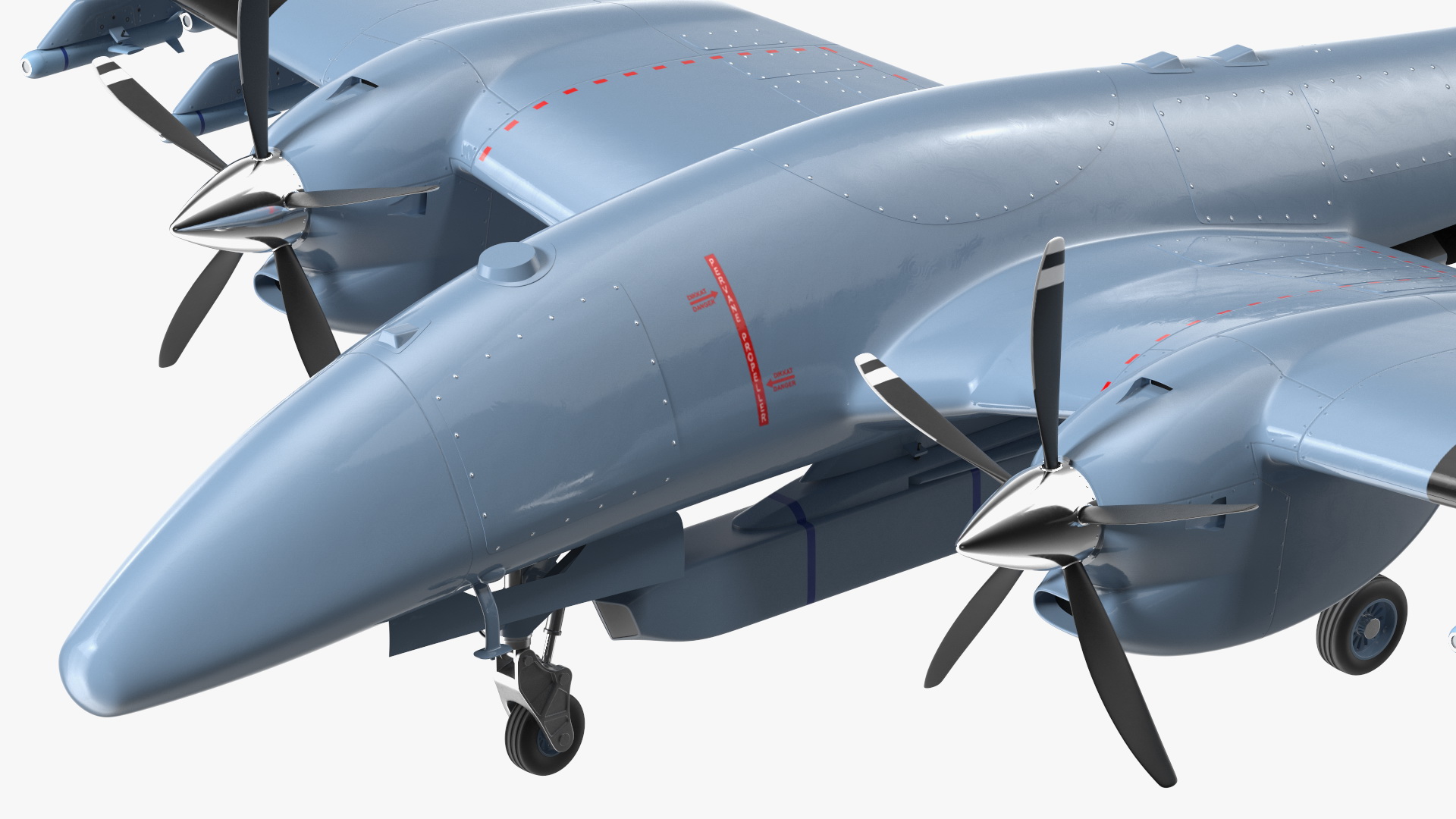 Tactical Aerial Combat Drone Rigged for Cinema 4D 3D model