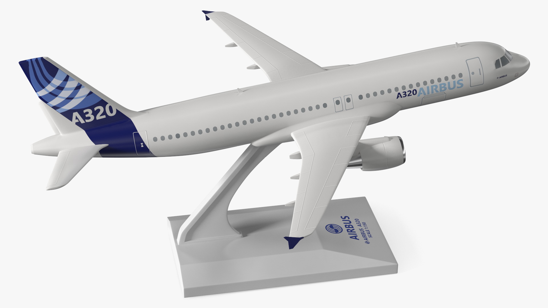 Airbus A320 Scale Model with Stand 3D model