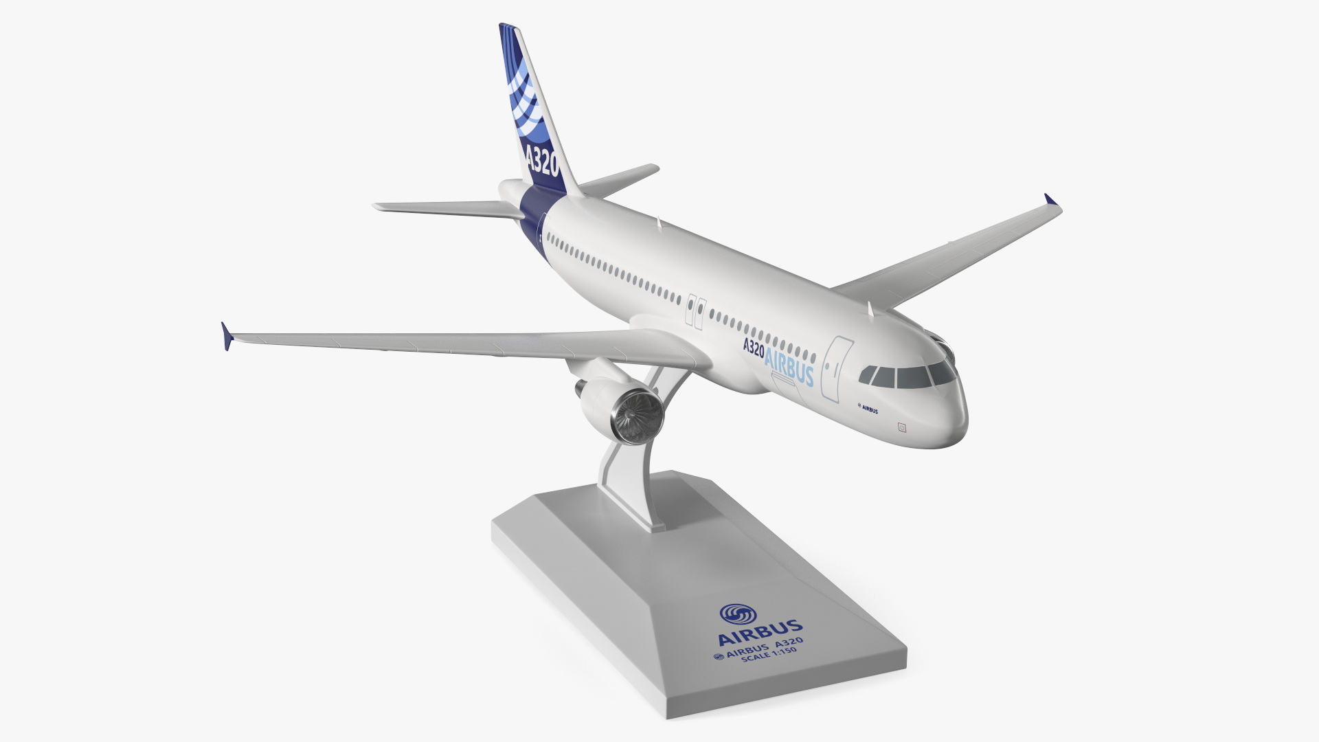 Airbus A320 Scale Model with Stand 3D model