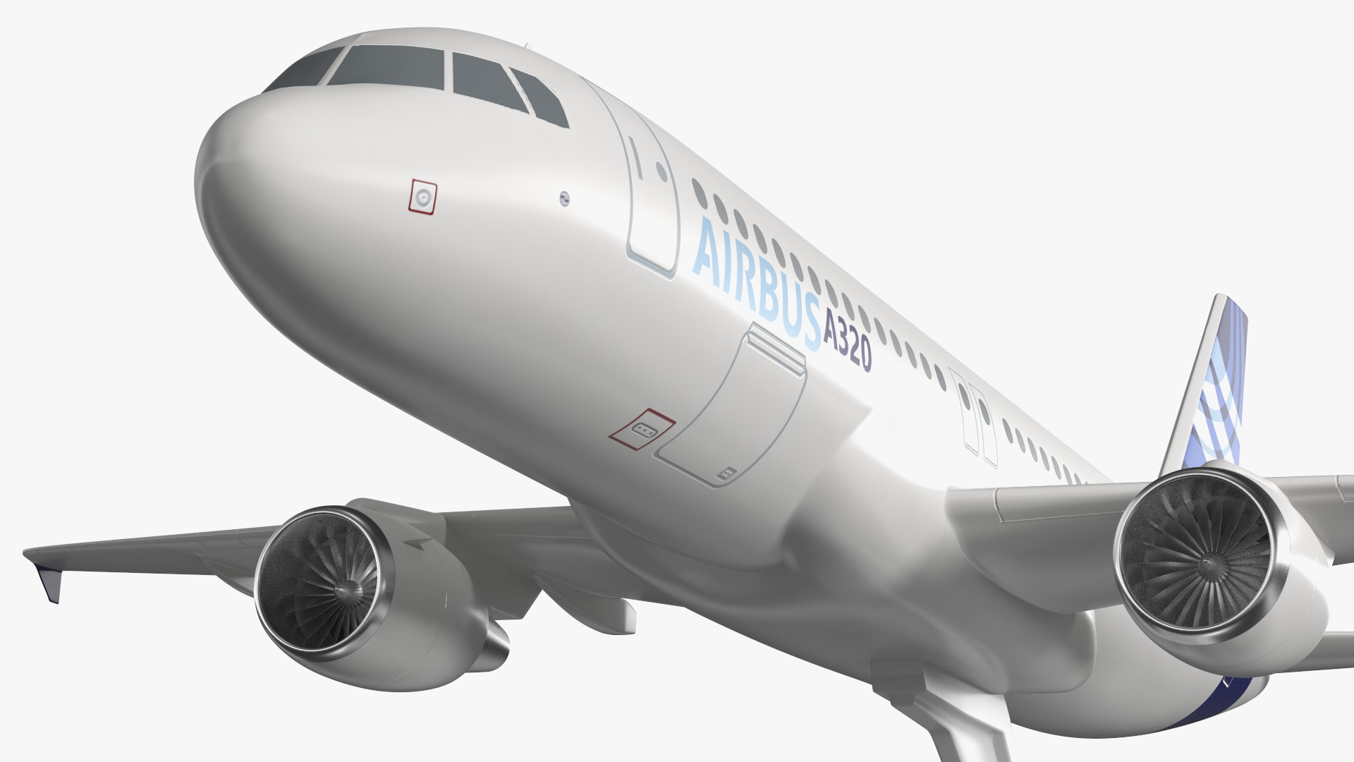 Airbus A320 Scale Model with Stand 3D model