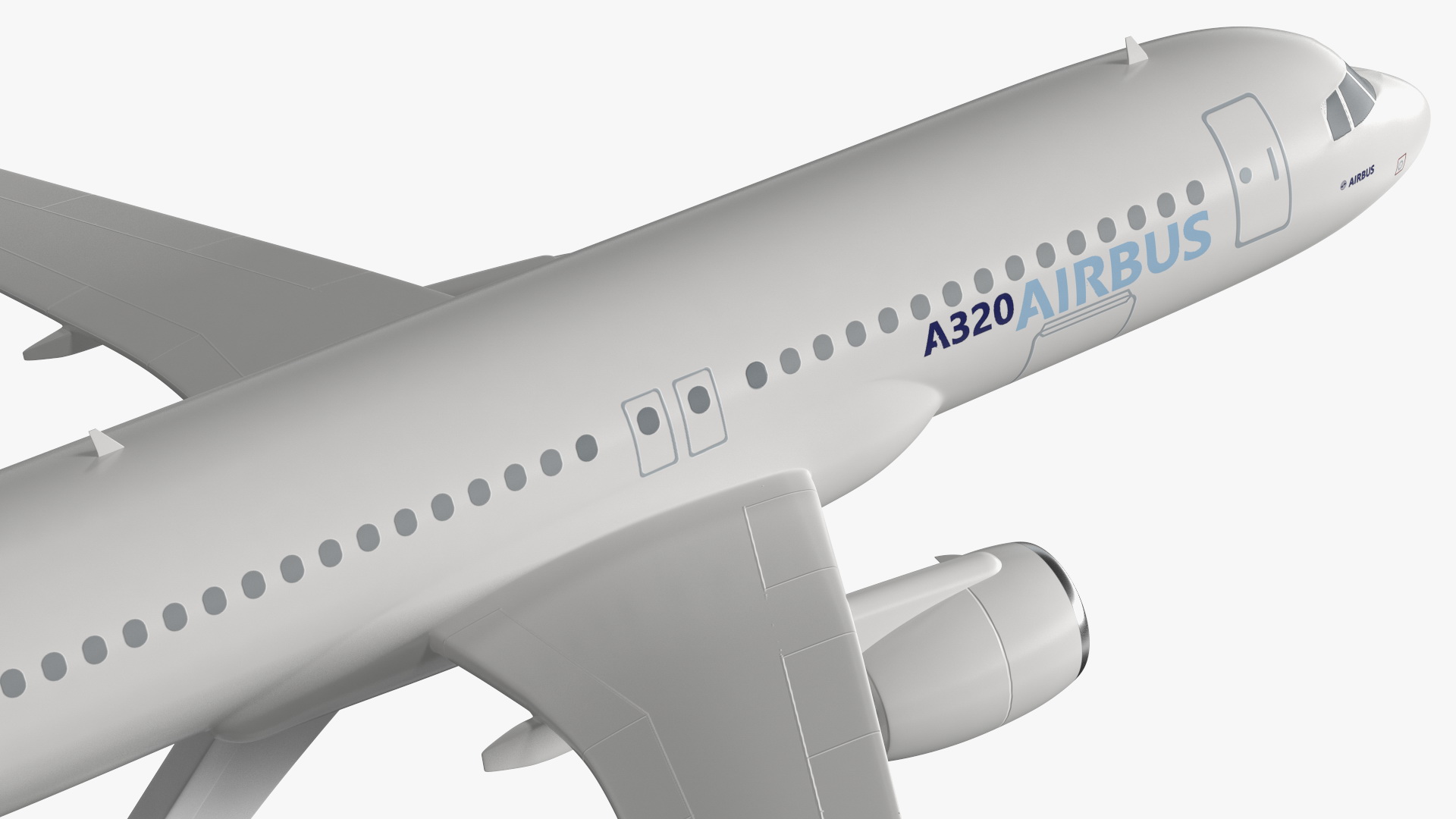 Airbus A320 Scale Model with Stand 3D model