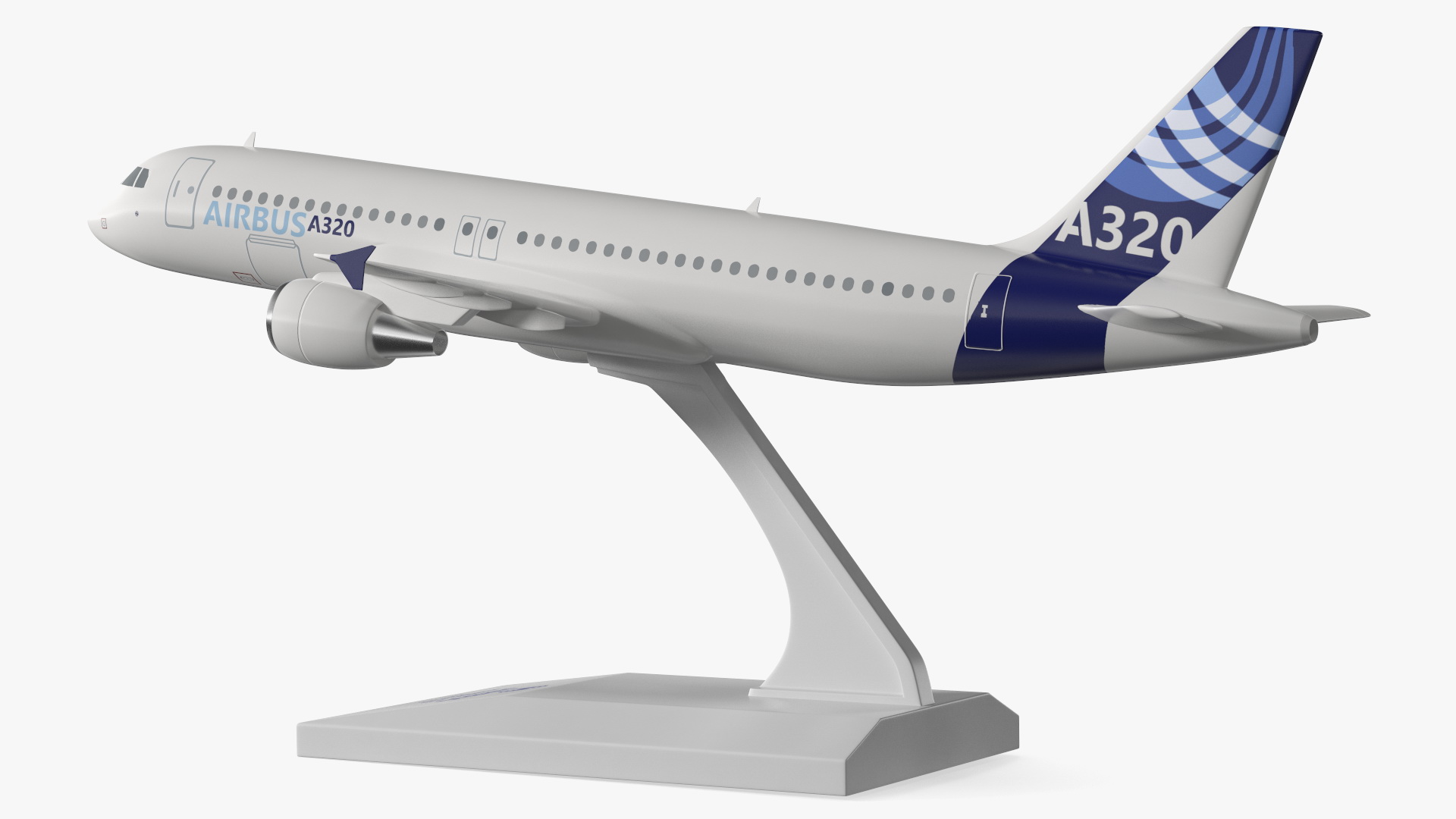 Airbus A320 Scale Model with Stand 3D model