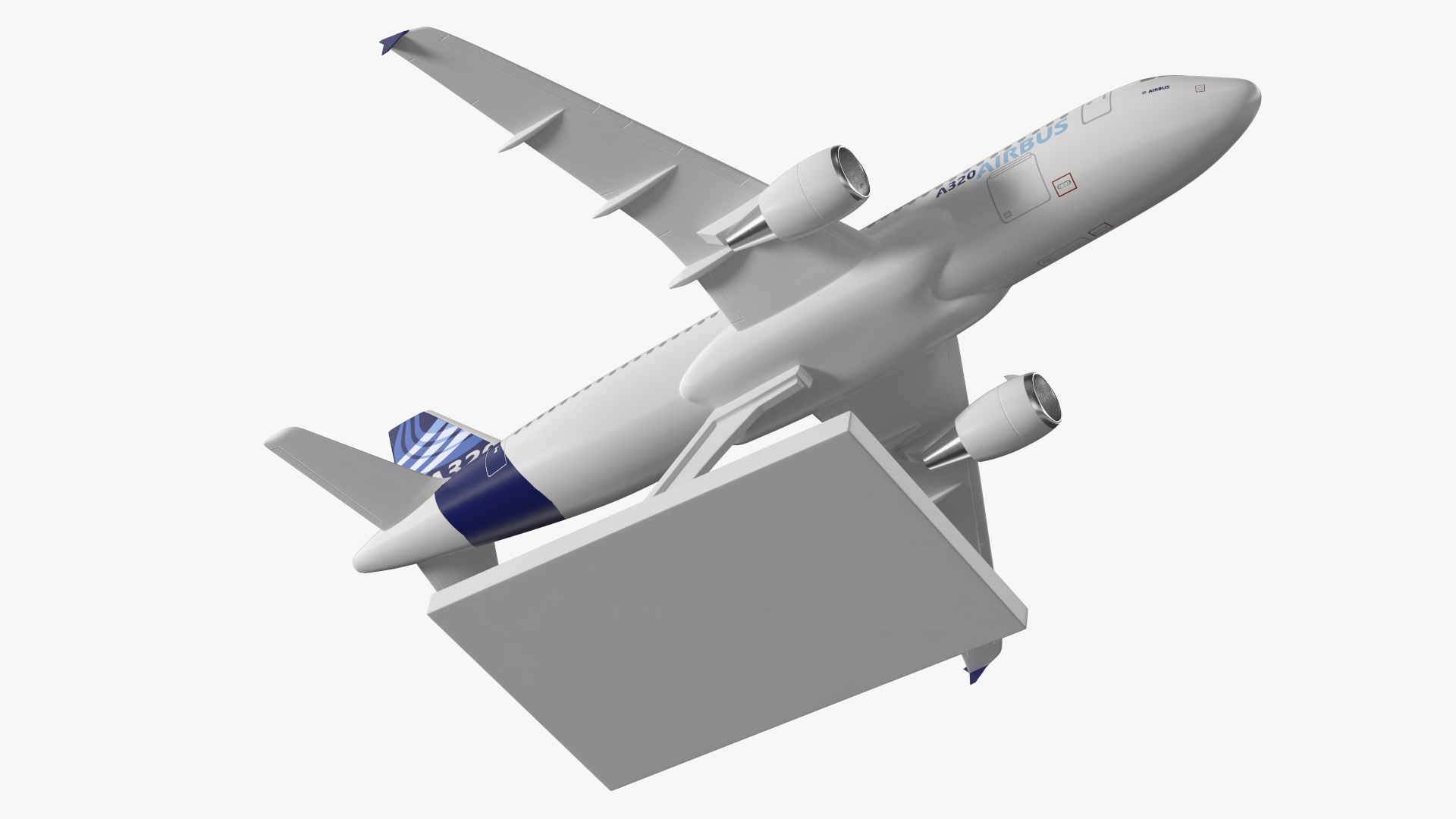 Airbus A320 Scale Model with Stand 3D model