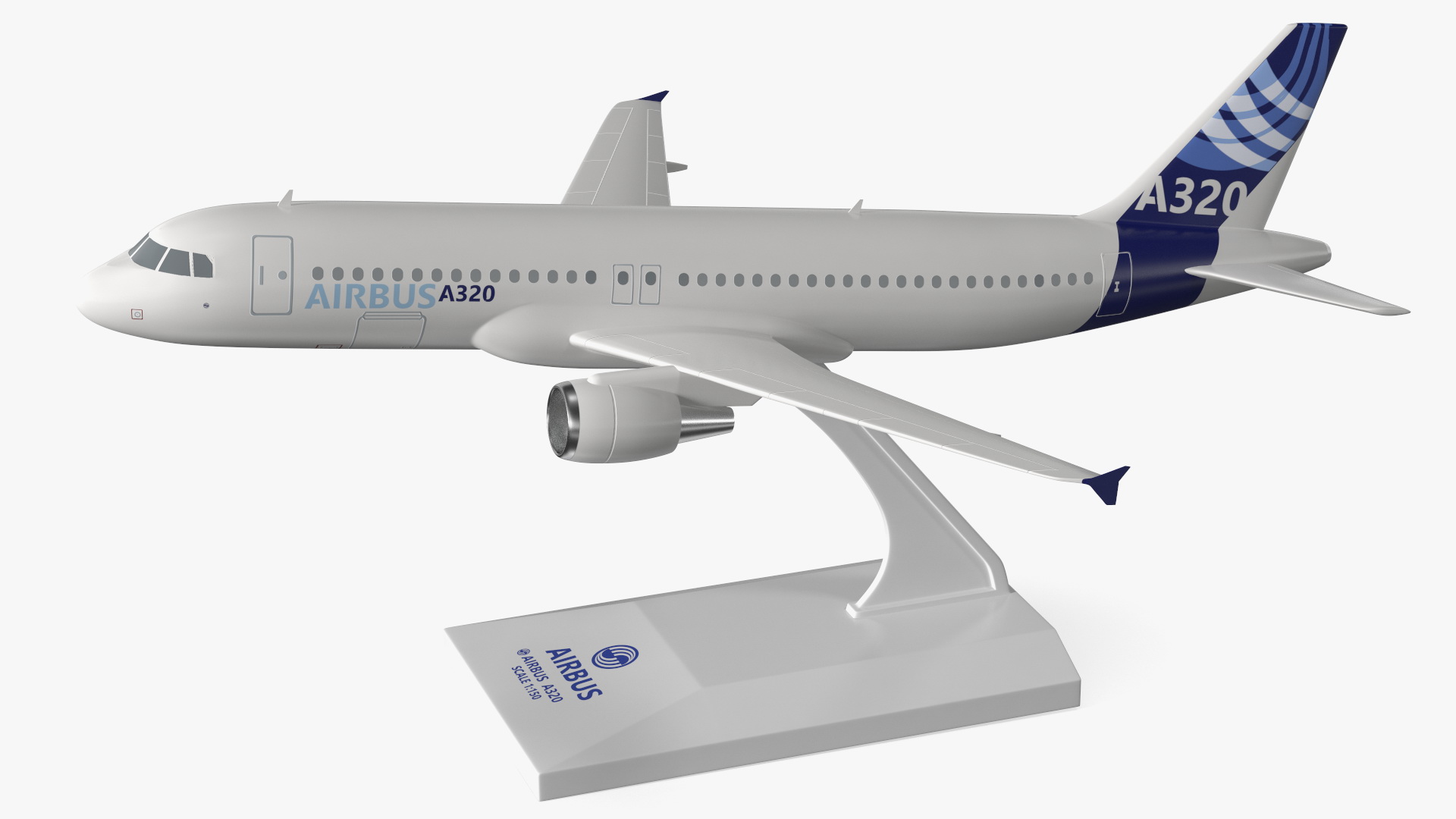 Airbus A320 Scale Model with Stand 3D model