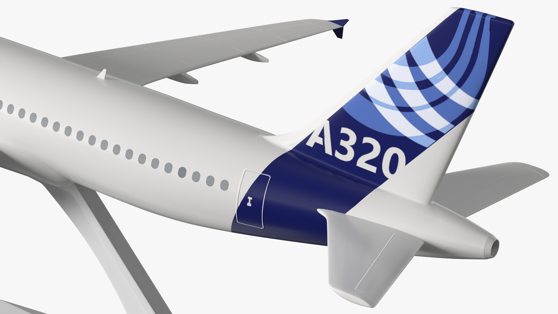 Airbus A320 Scale Model with Stand 3D model