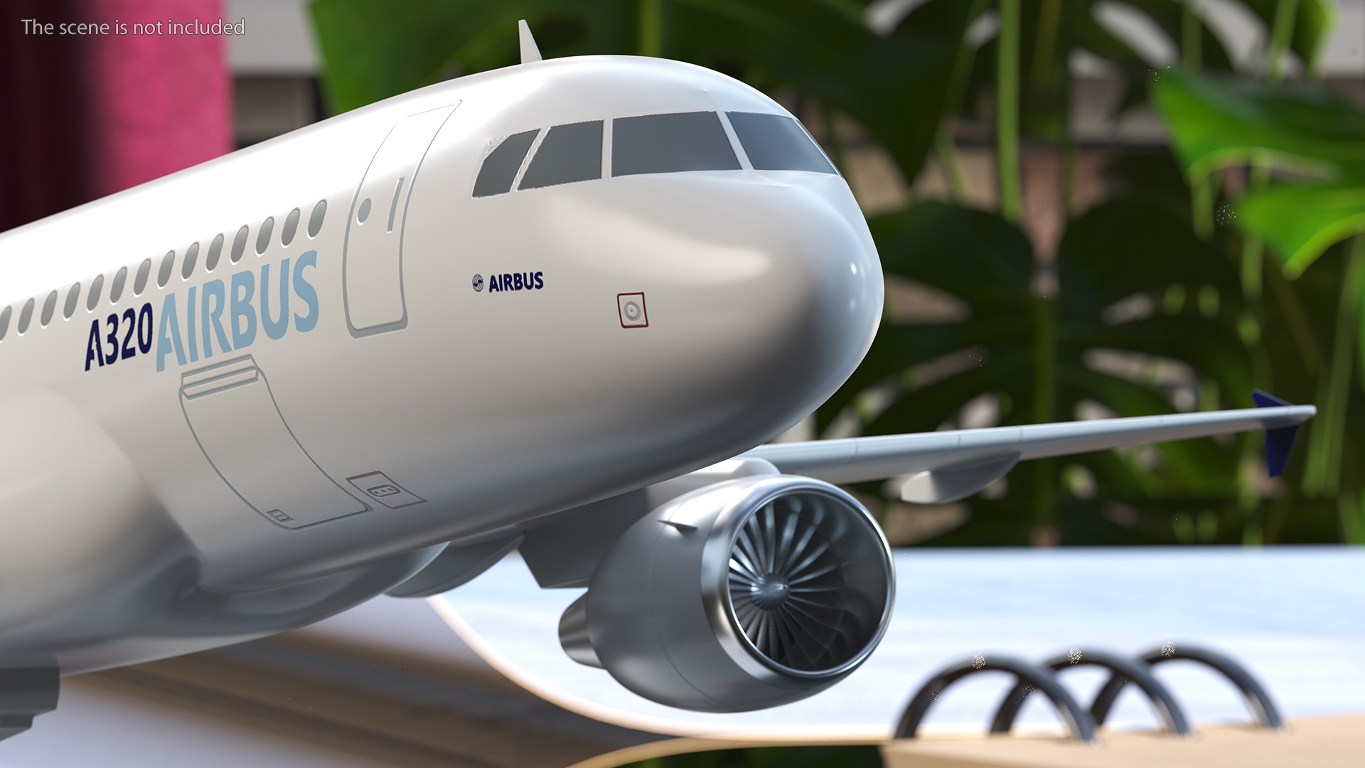 Airbus A320 Scale Model with Stand 3D model