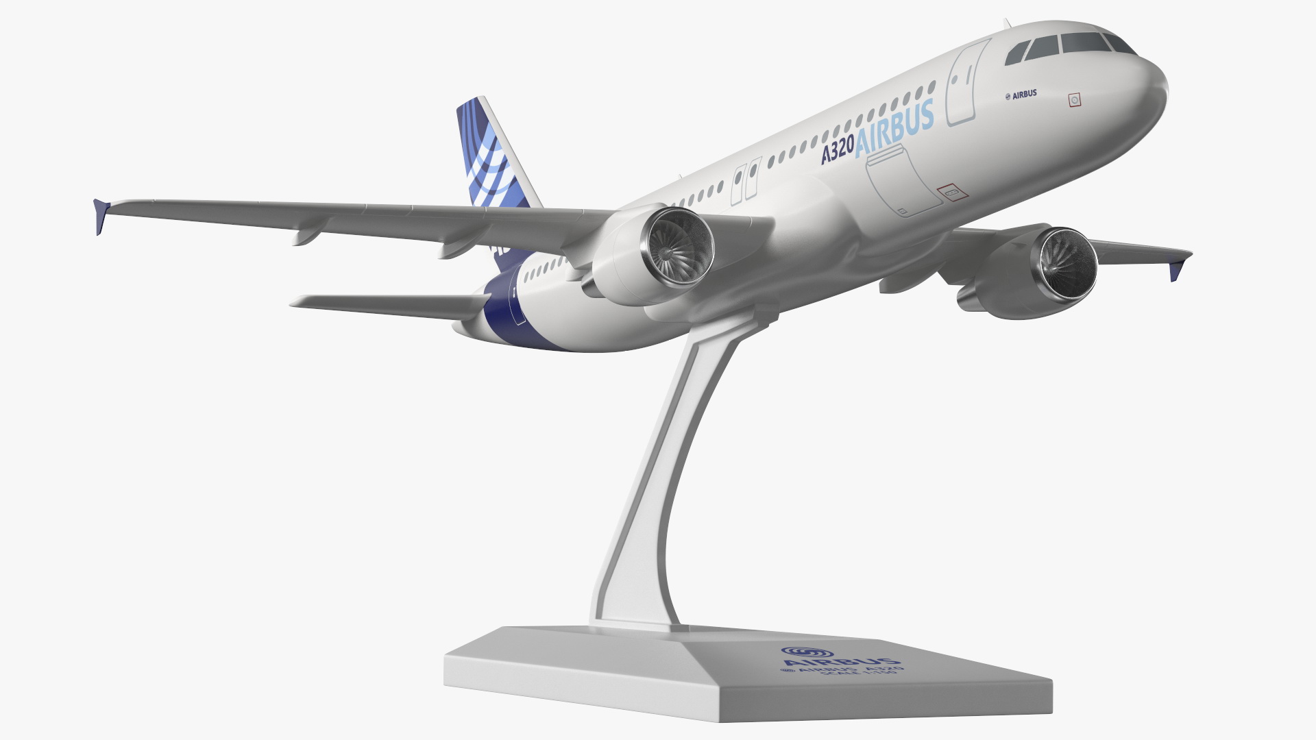 Airbus A320 Scale Model with Stand 3D model