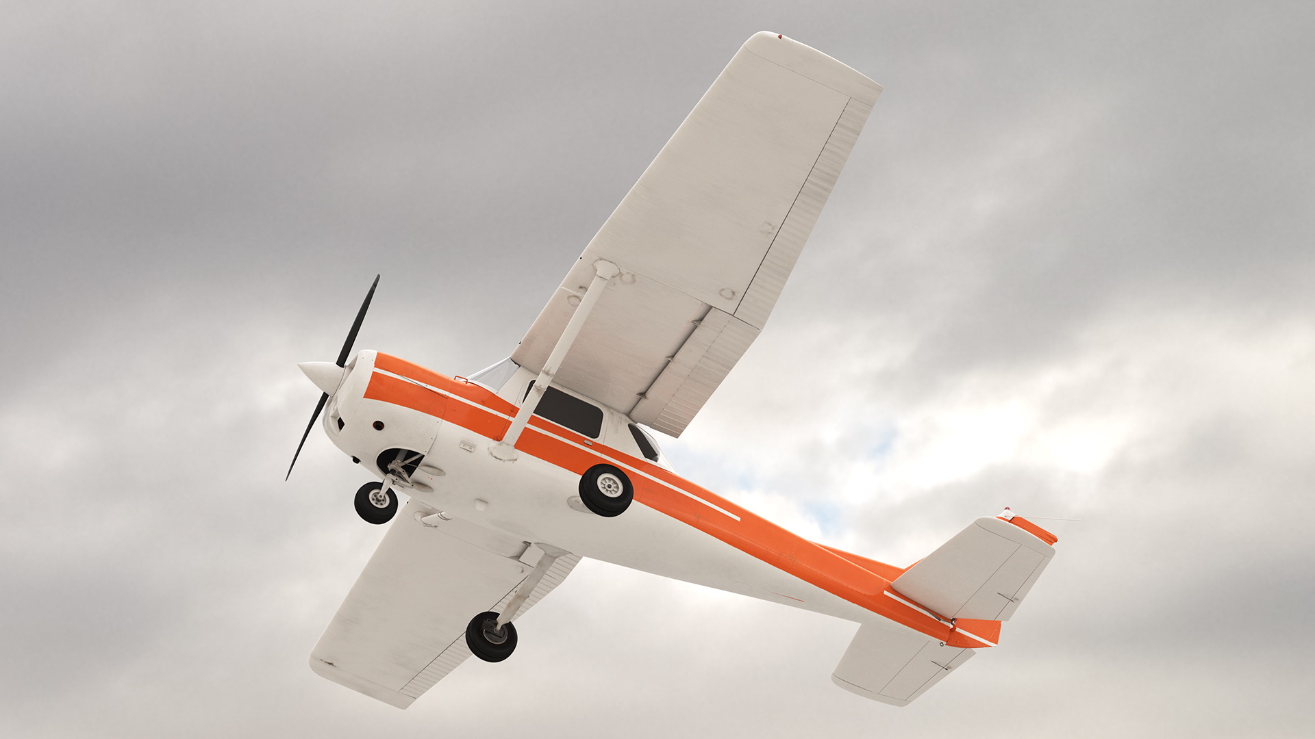 Tow Tug with Light Aircraft 3D