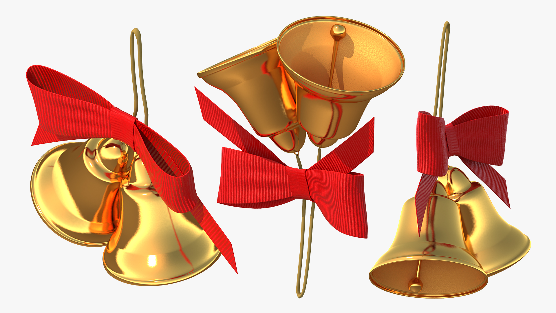 3D Holiday Christmas Bell with Bow