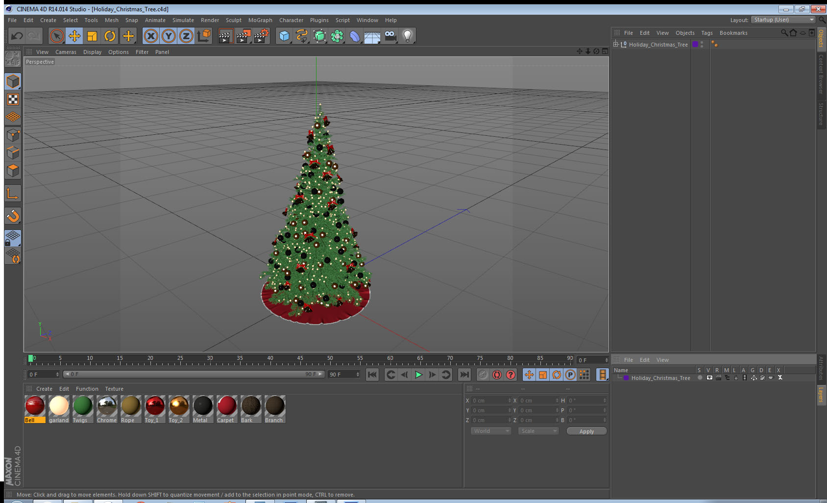 Holiday Christmas Tree 3D