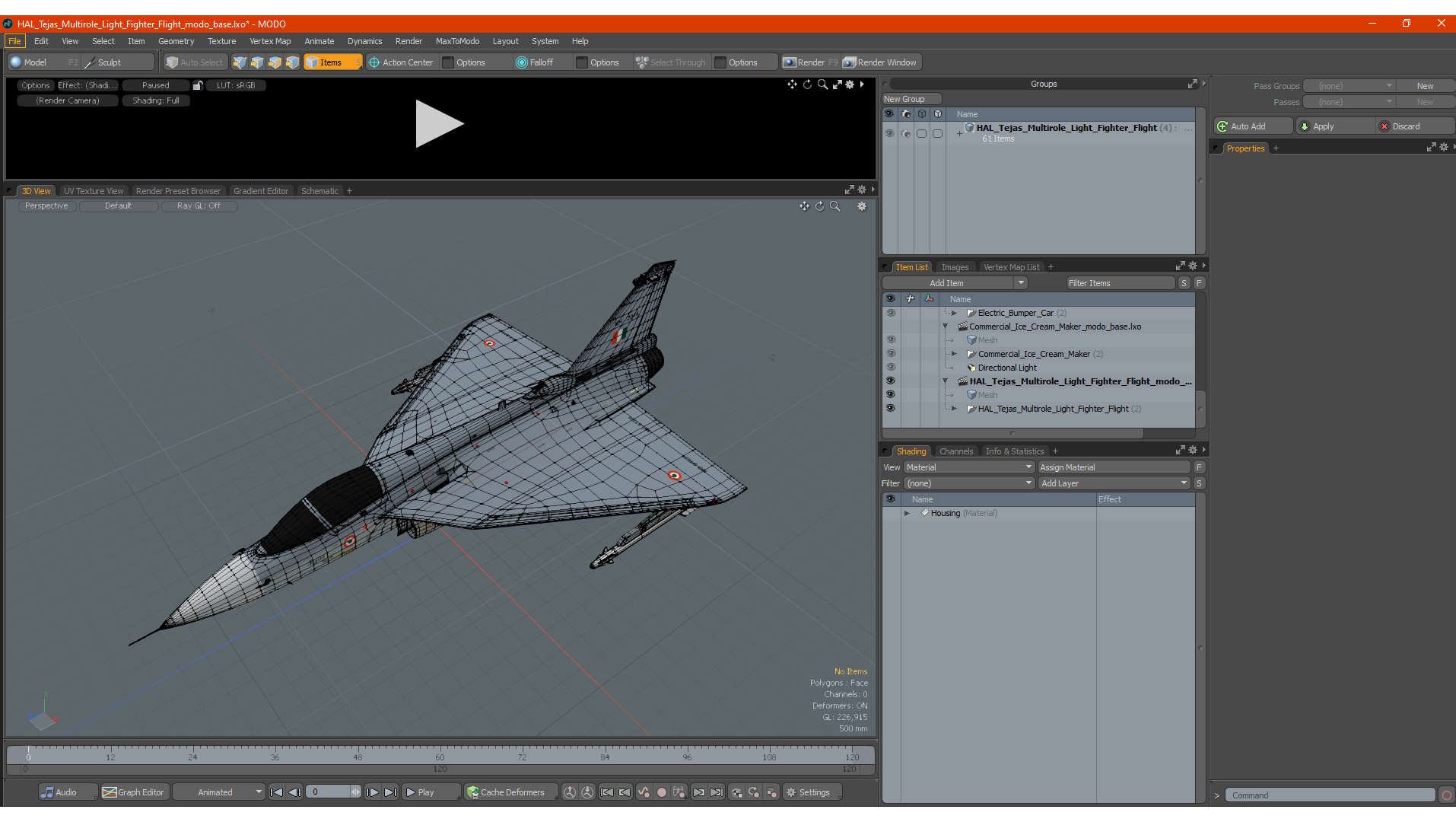 3D model HAL Tejas Multirole Light Fighter Flight