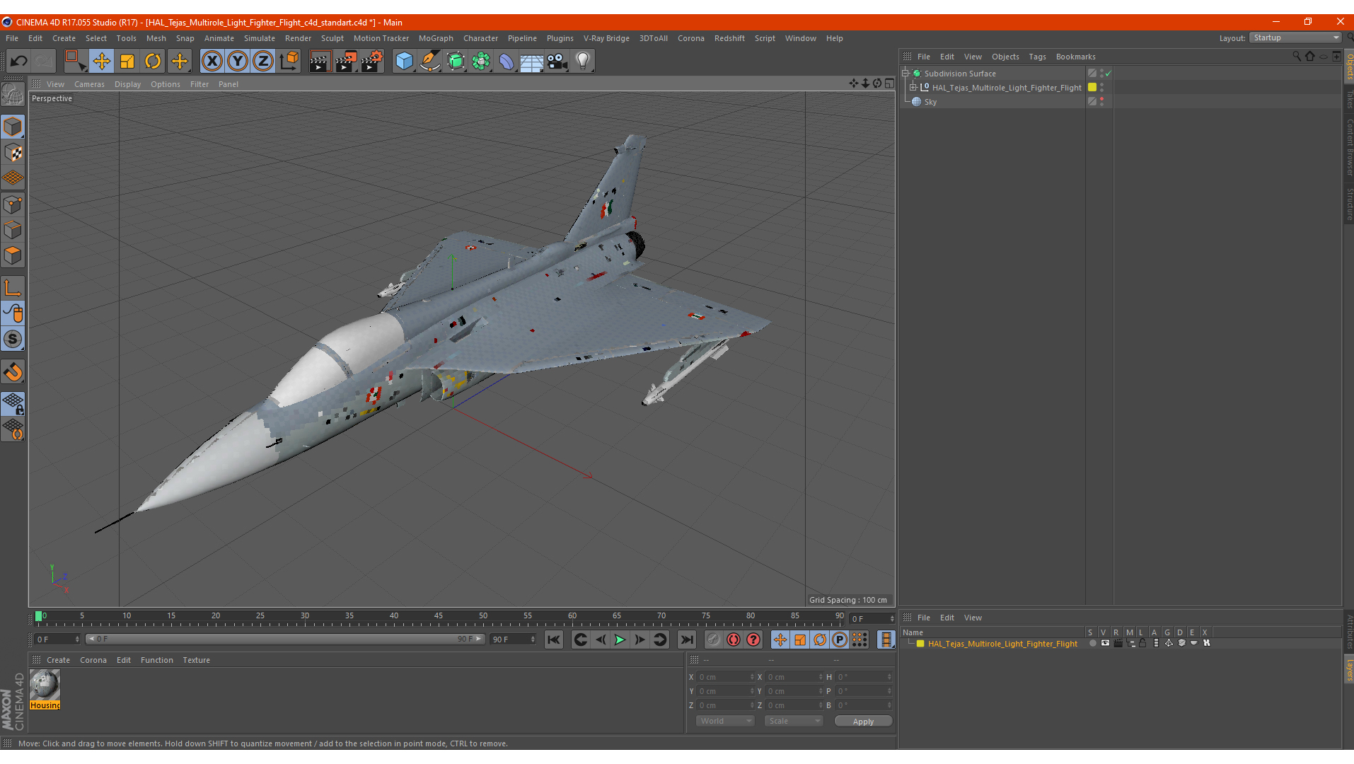 3D model HAL Tejas Multirole Light Fighter Flight