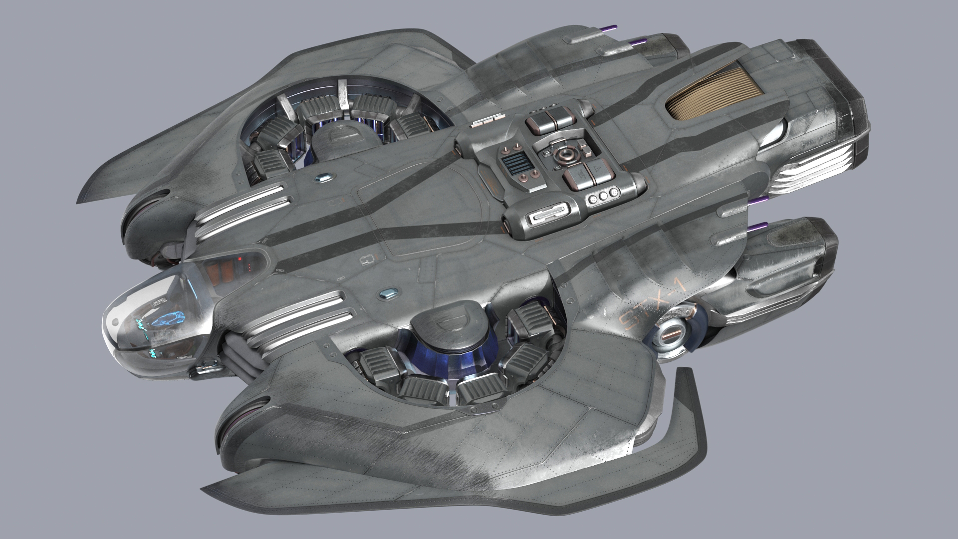 3D Futuristic Sci-Fi Dropship