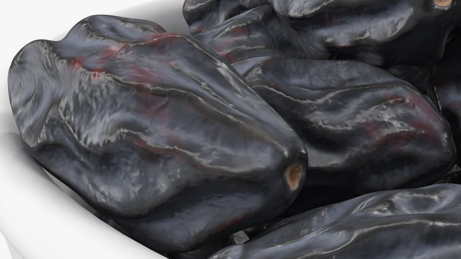 3D model Bowl of Black Dry Raisins