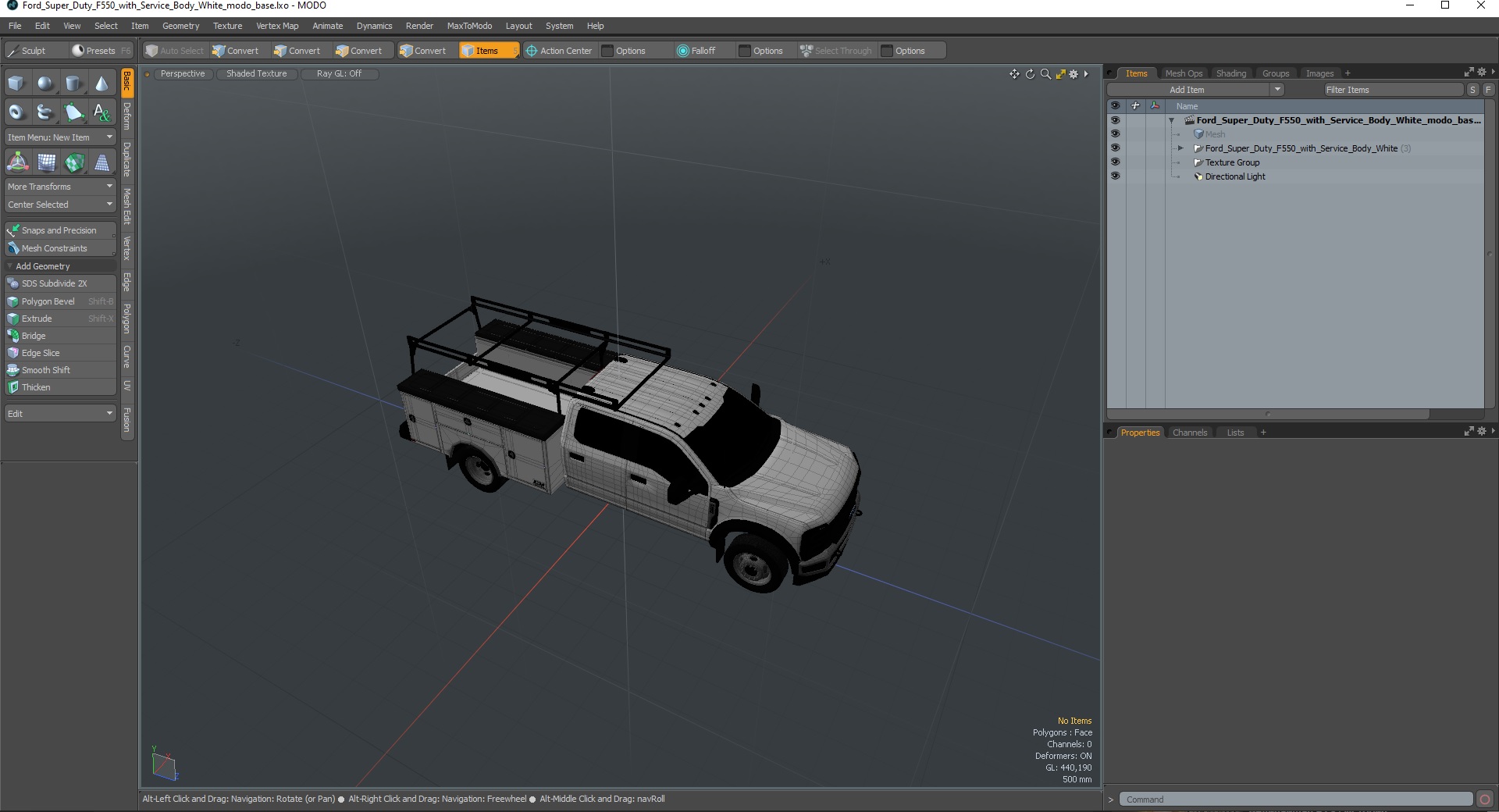 Ford Super Duty F550 with Service Body White 3D model