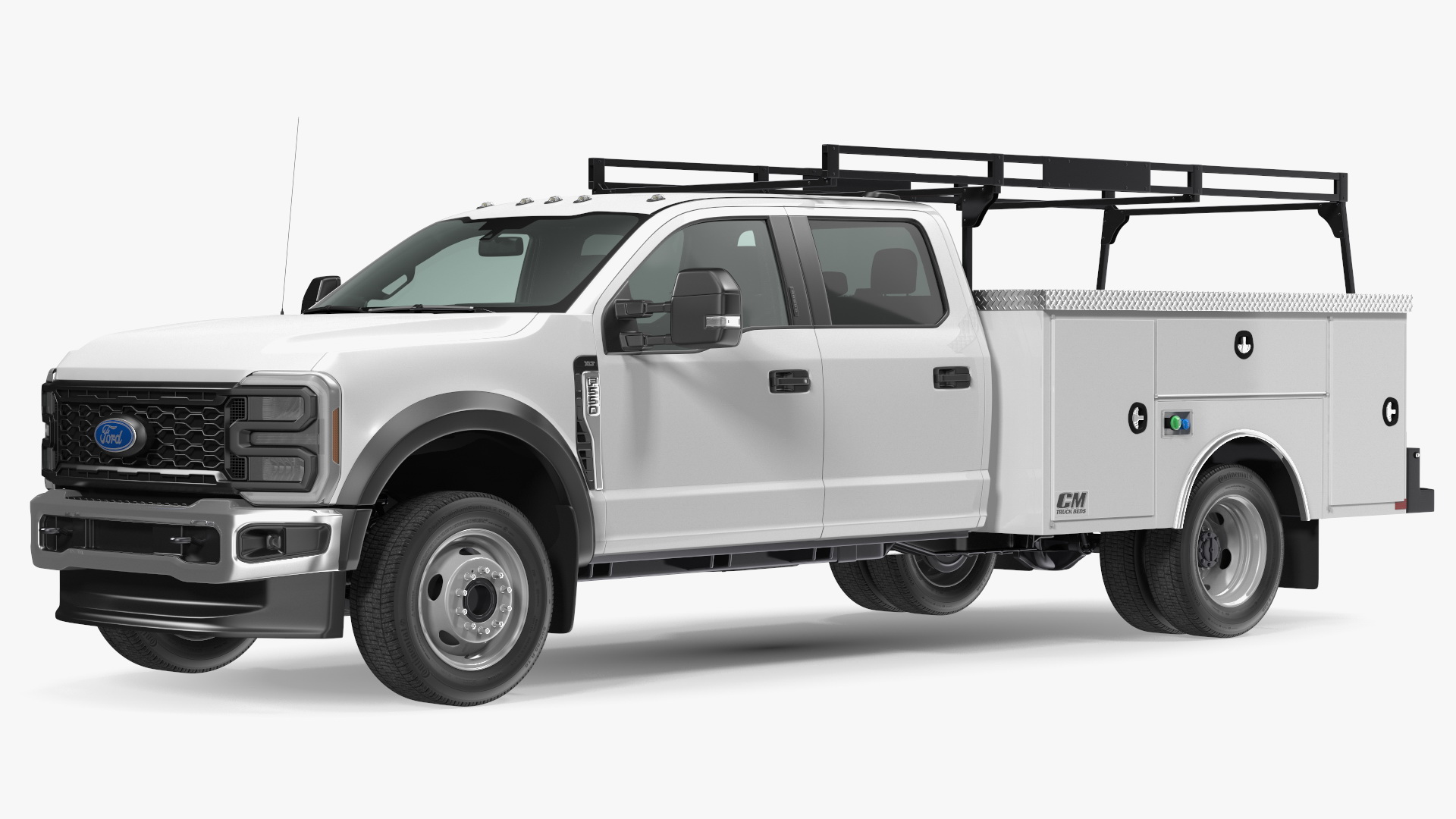 Ford Super Duty F550 with Service Body White 3D model