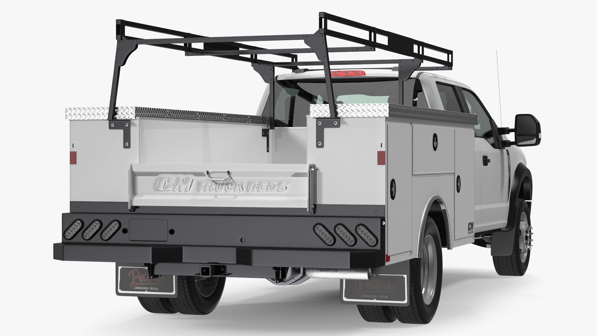 Ford Super Duty F550 with Service Body White 3D model