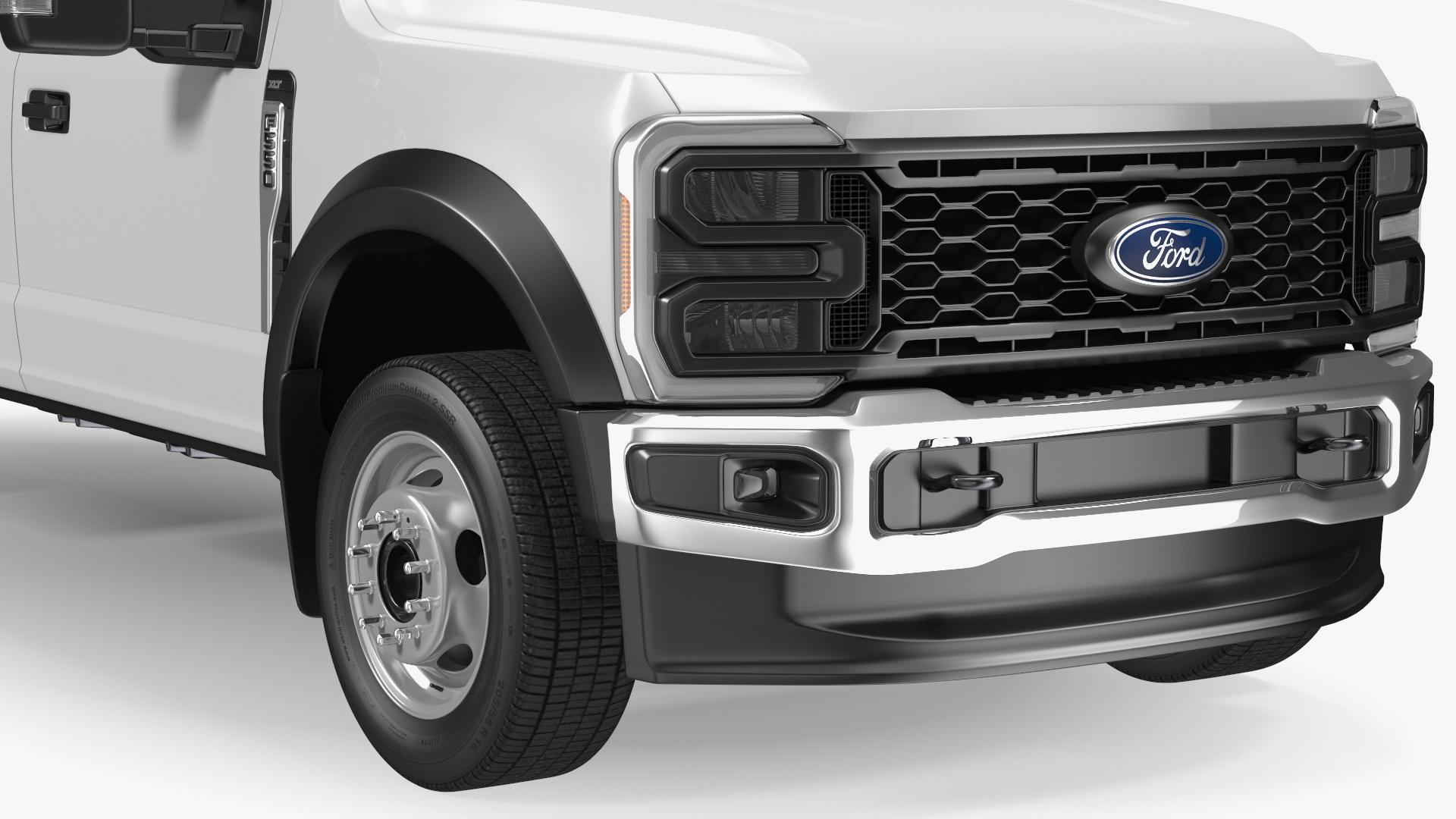 Ford Super Duty F550 with Service Body White 3D model