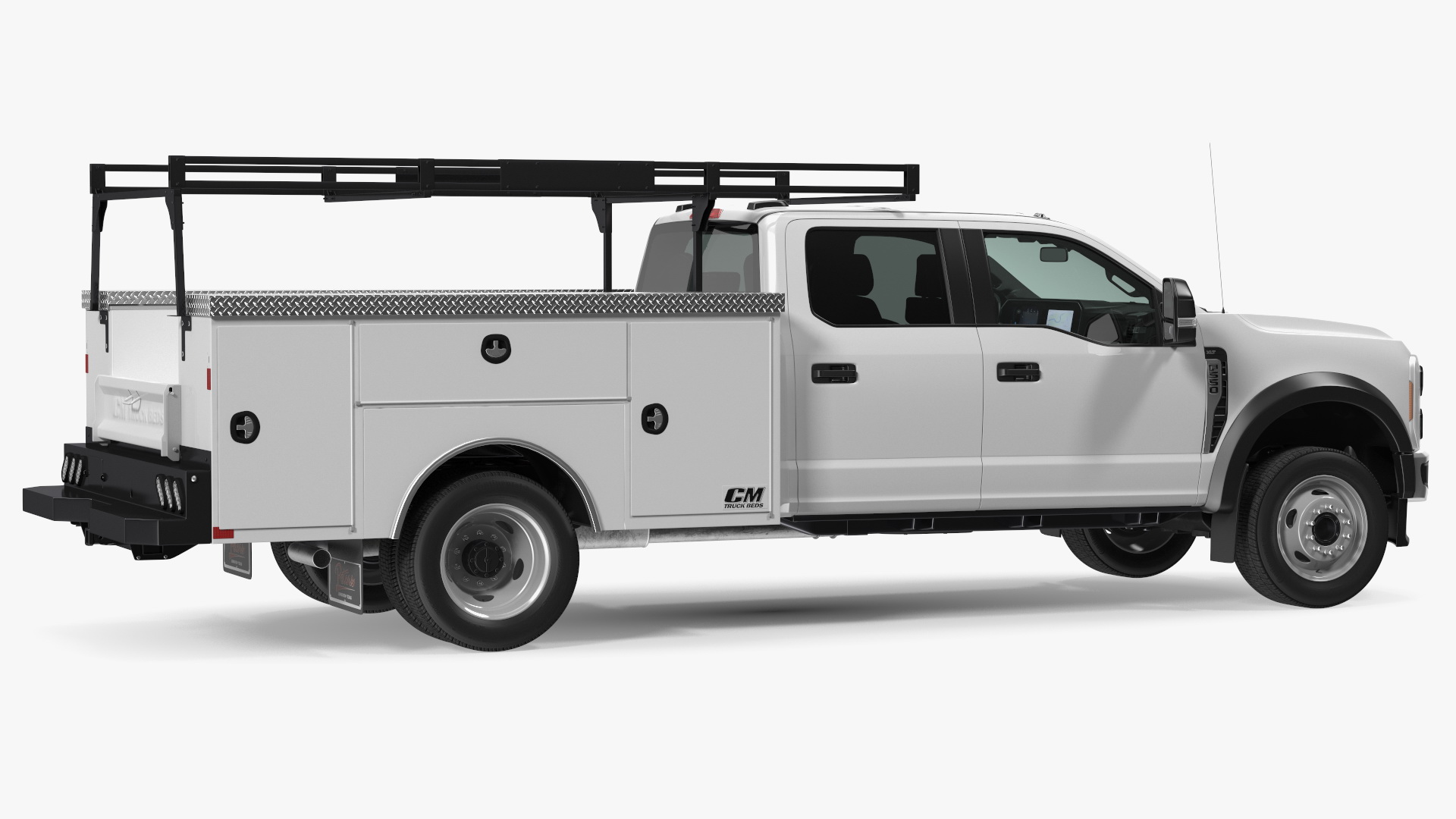 Ford Super Duty F550 with Service Body White 3D model