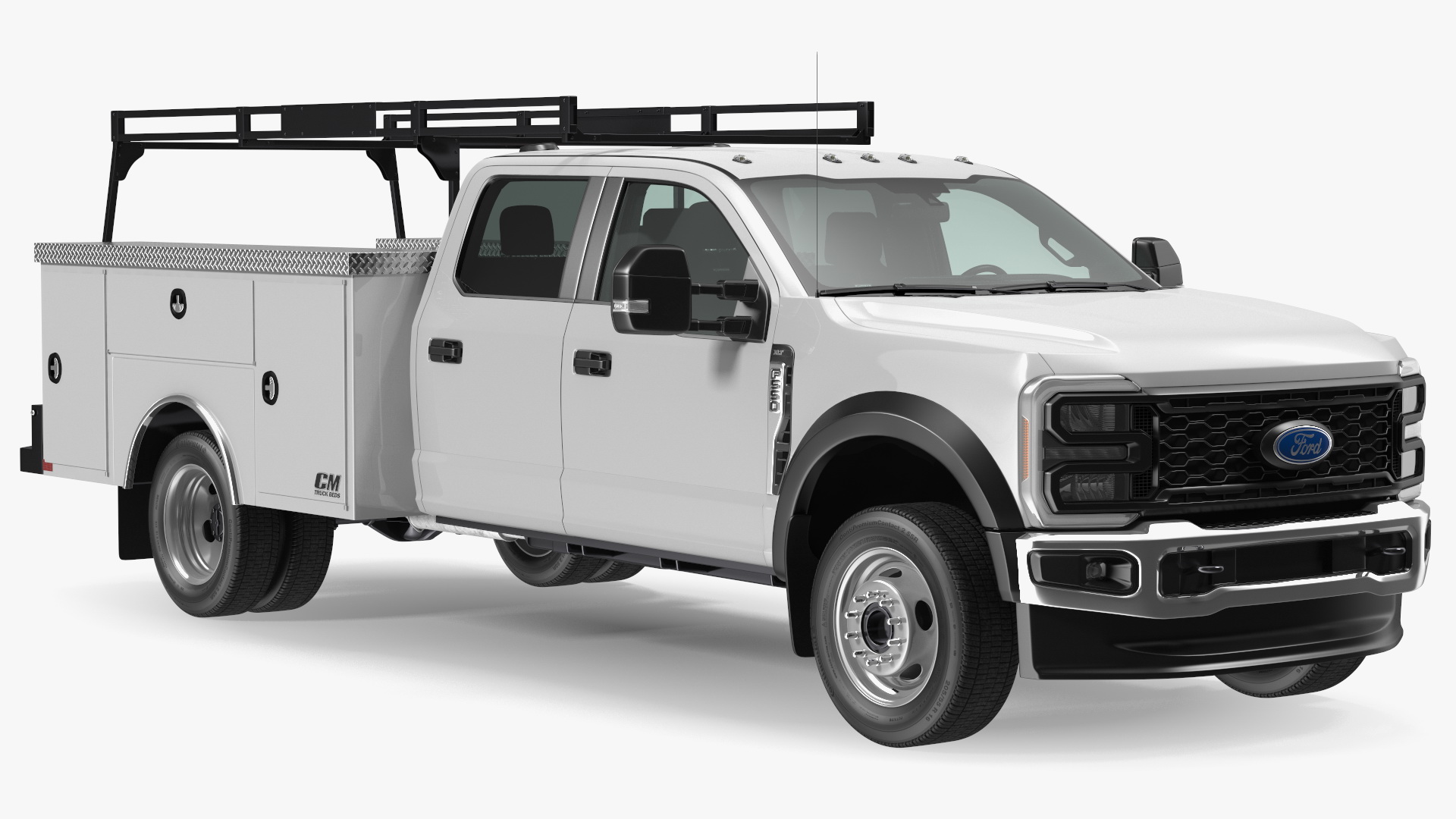 Ford Super Duty F550 with Service Body White 3D model