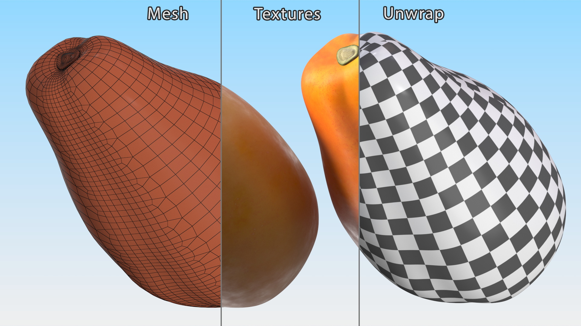 Papaya Fruit Orange 3D model