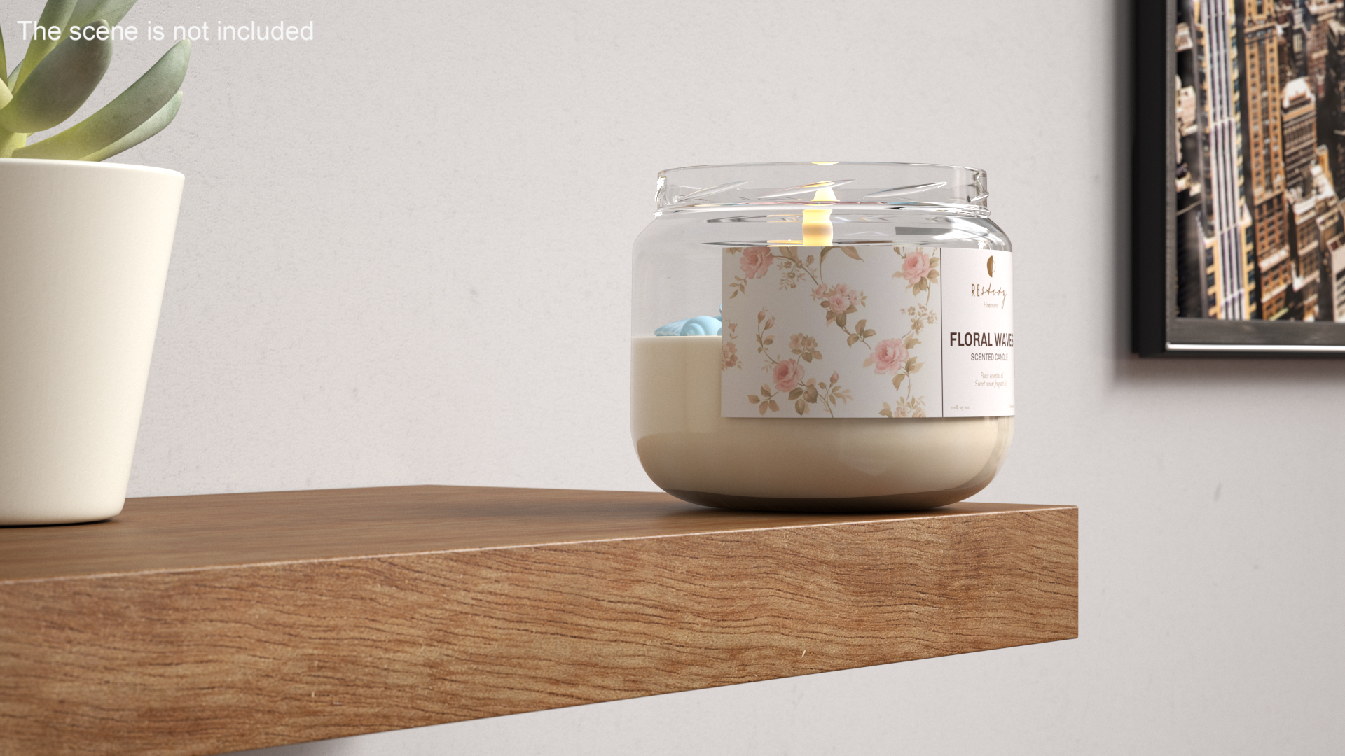 3D model Glass Jar Candle ReStory Fire Burns