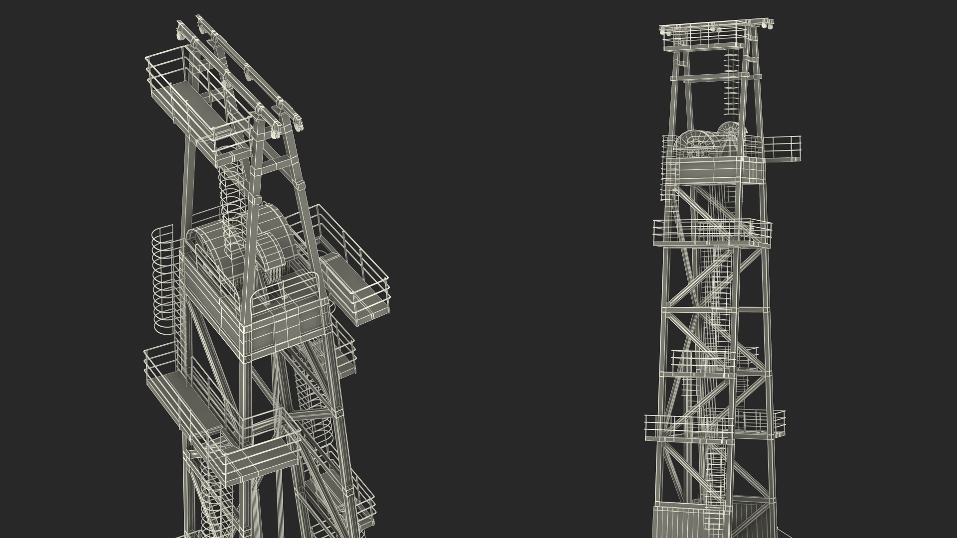 3D Uralmash Sectional Drilling Rig