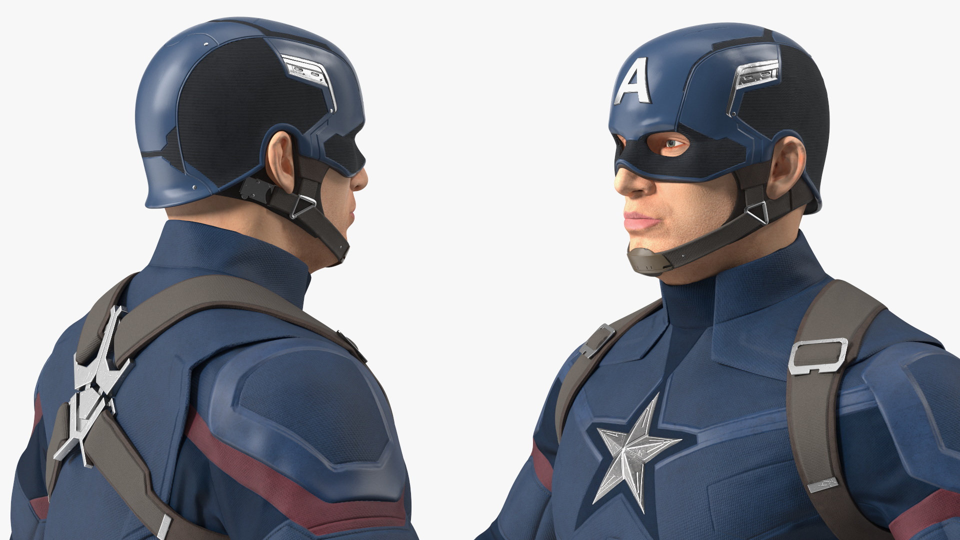 3D Character Captain America Rigged for Cinema 4D