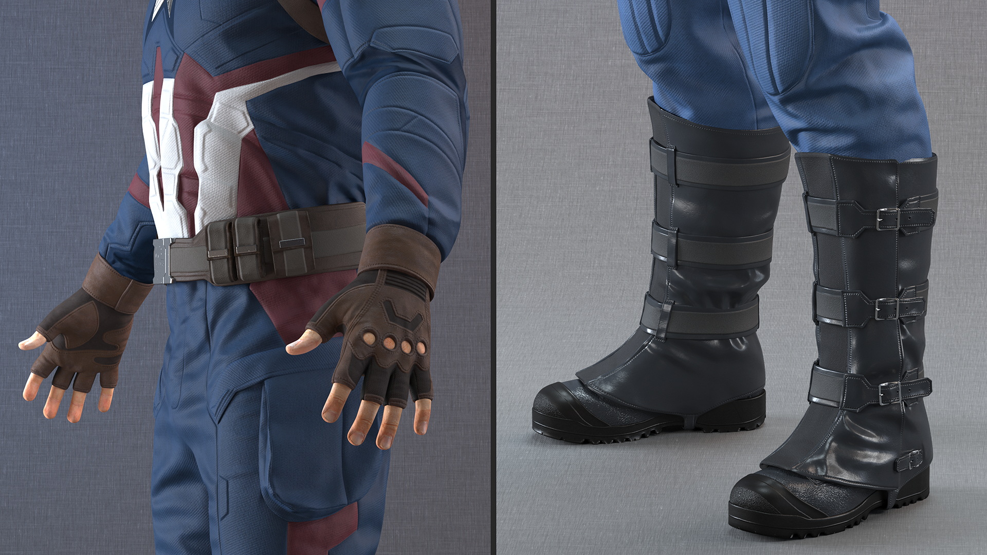 3D Character Captain America Rigged for Cinema 4D