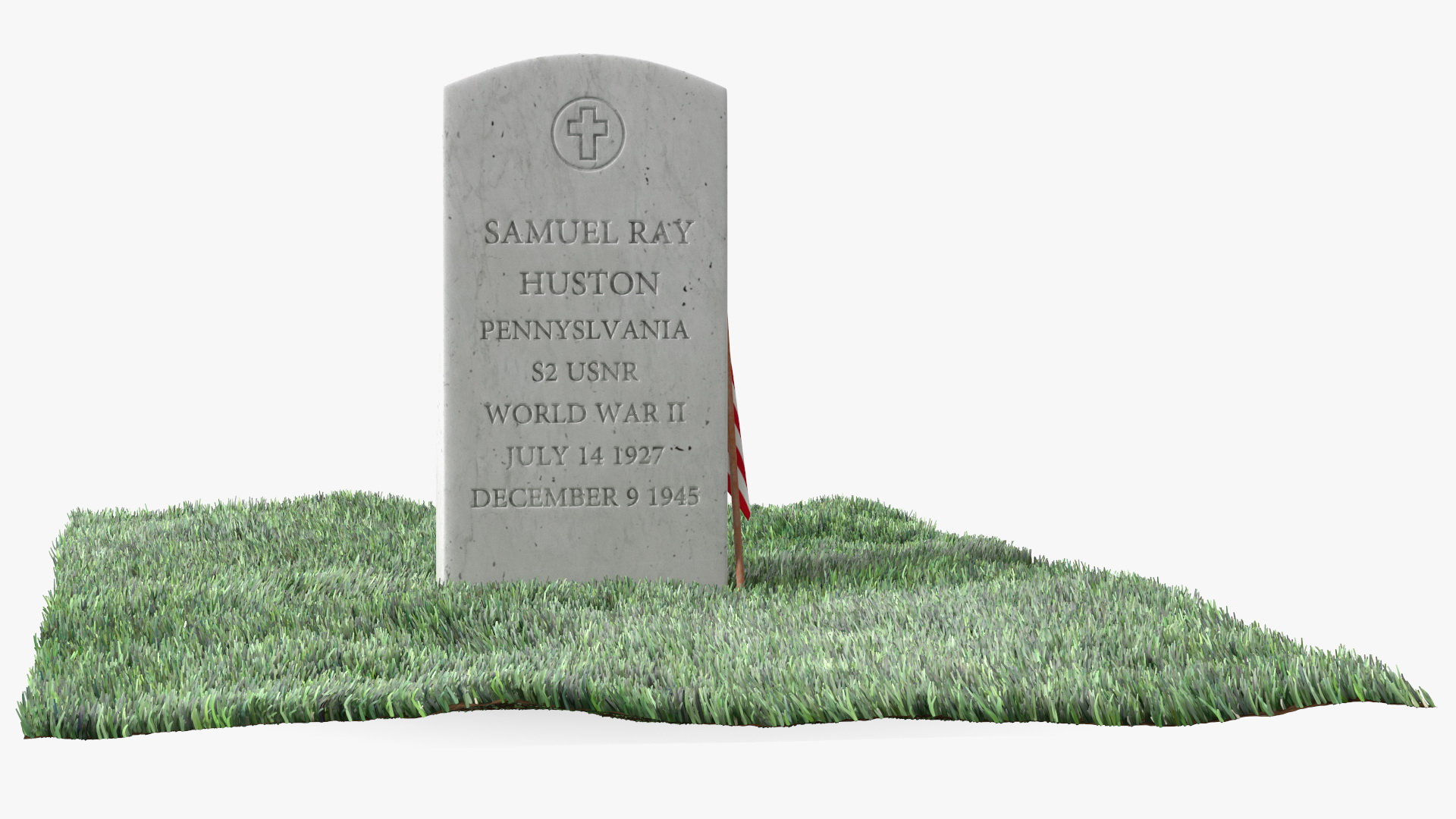 Grave World War Hero Fur 3D model