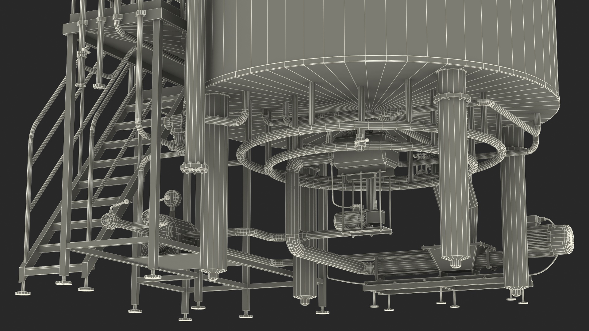 Alcohol Production Plant 3D model