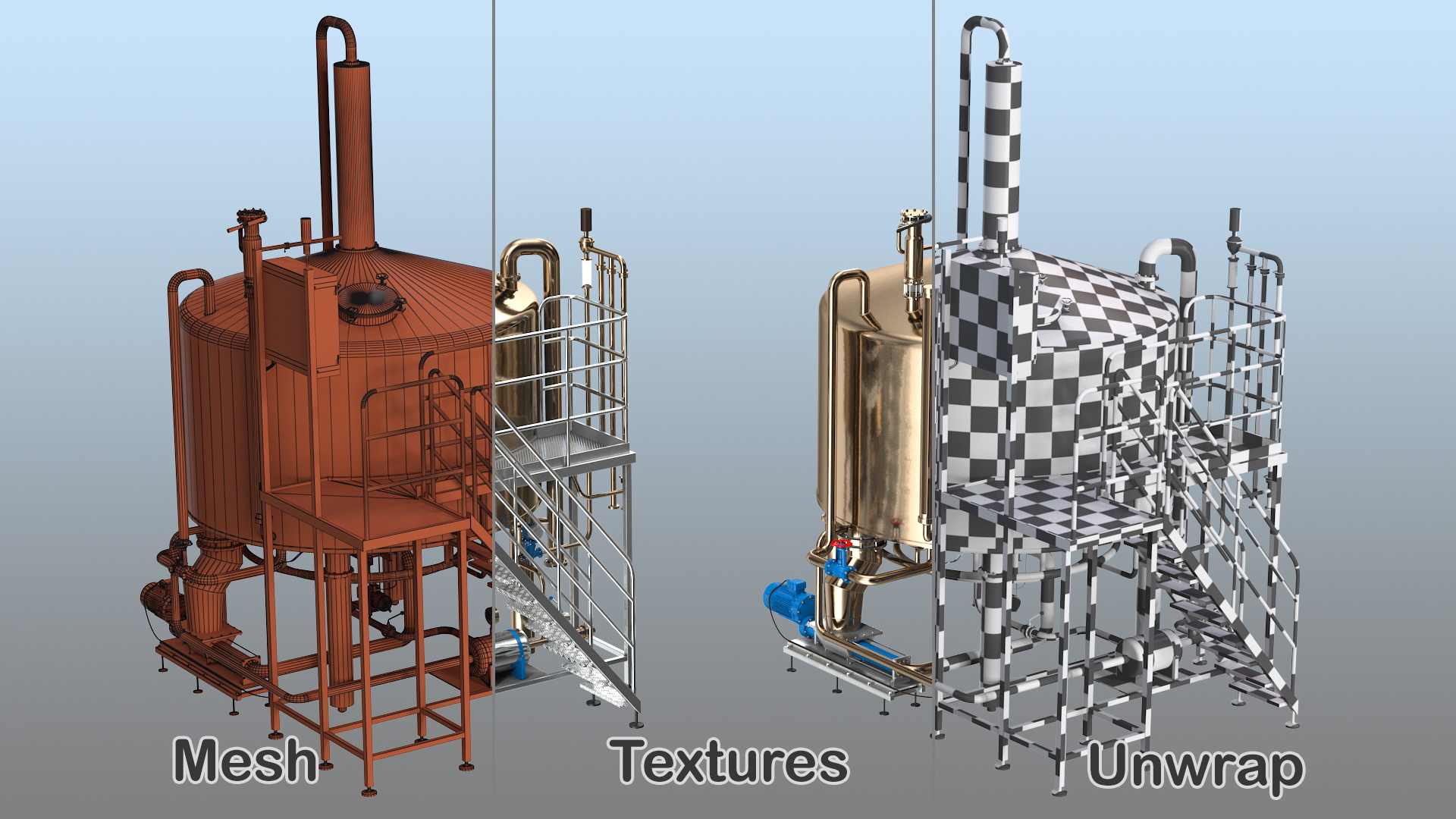 Alcohol Production Plant 3D model