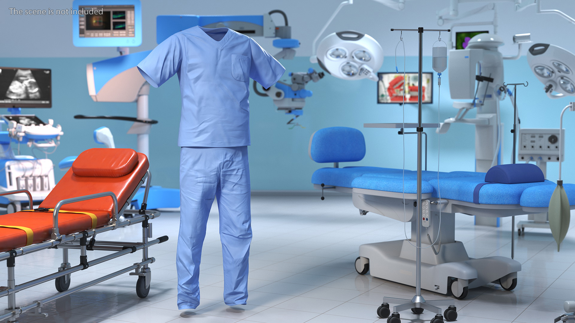 Dr Dress Scrub Suit for Man 3D