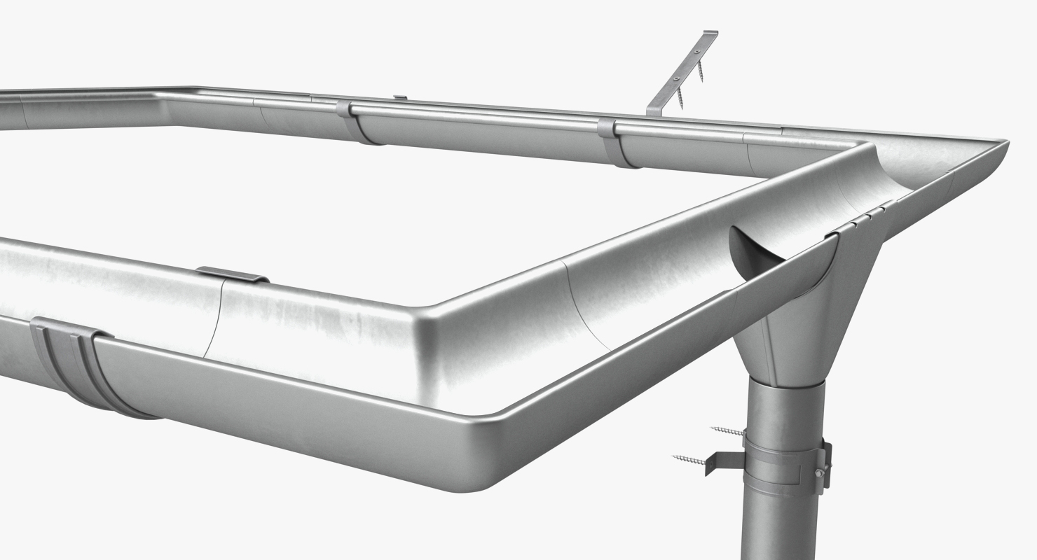 3D model Roof Drainage Gutter