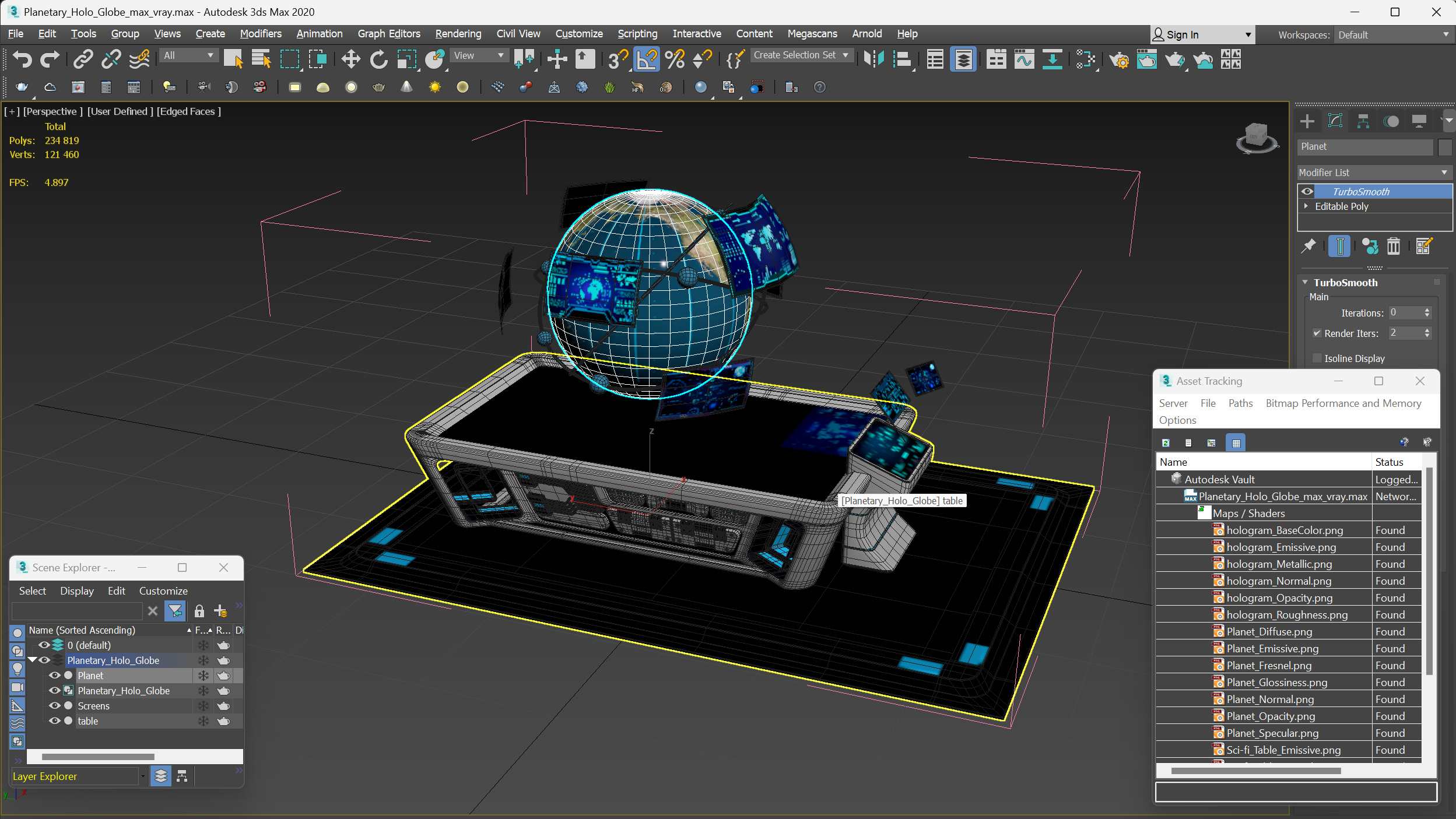 3D model Planetary Holo Globe