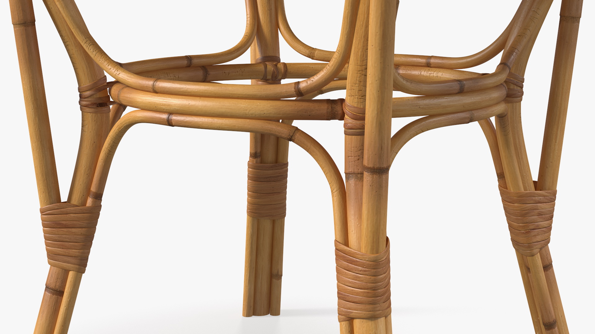 3D model Round Bamboo Dining Table