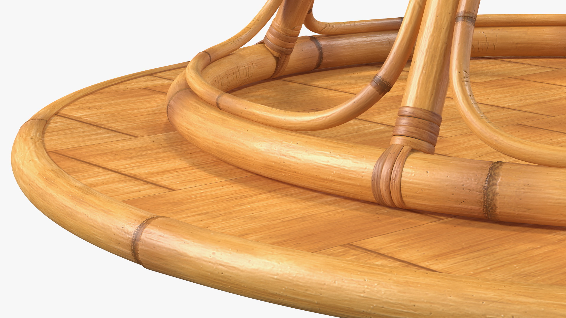 3D model Round Bamboo Dining Table