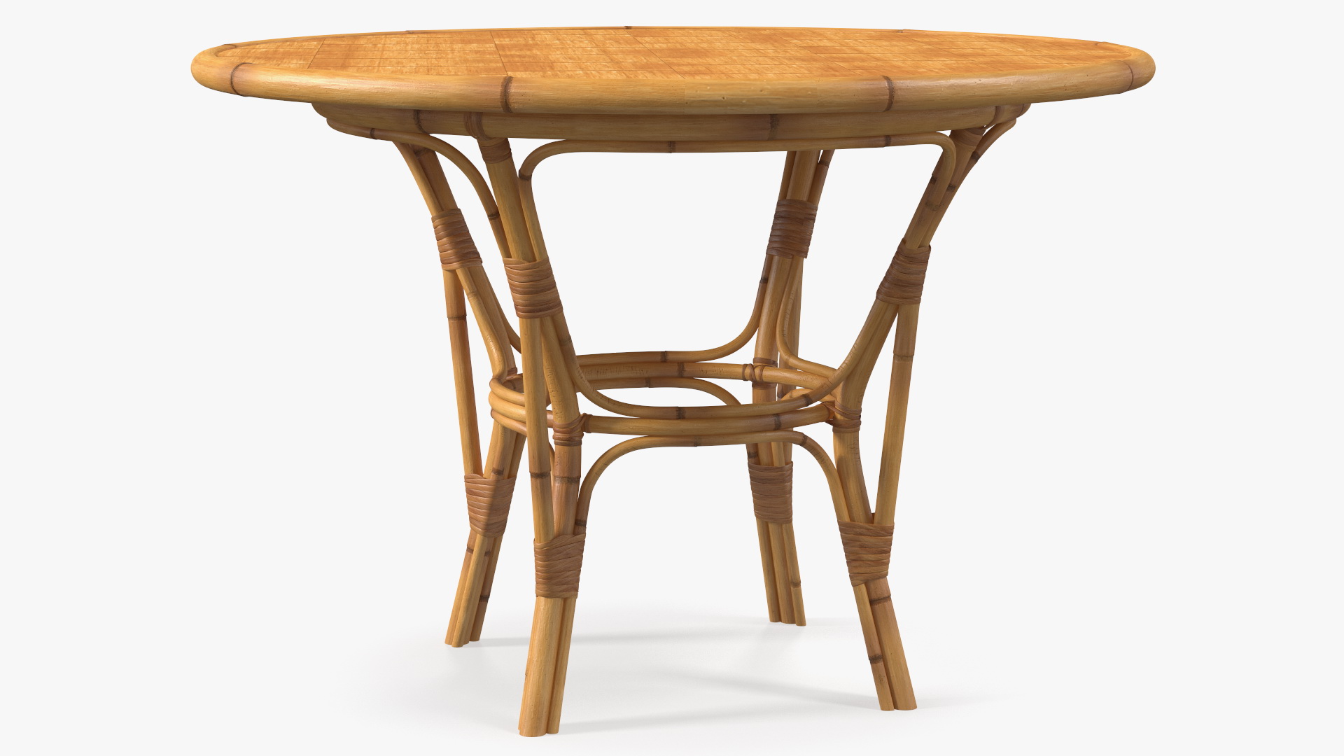 3D model Round Bamboo Dining Table